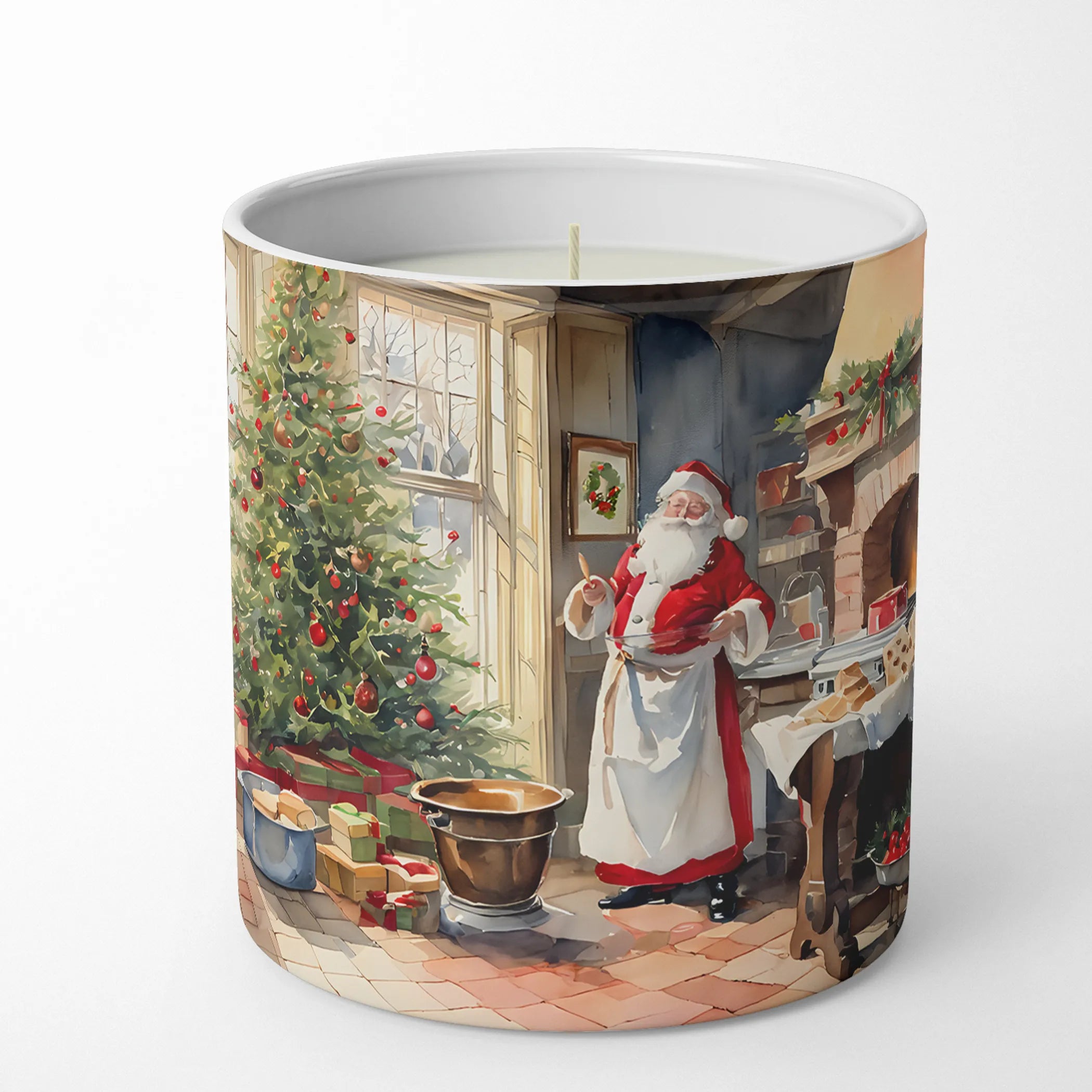 Cookies with Santa Claus Decorative Soy Candle - Size: 10 OZ | Pack Of: 1 | Collection name: Cookies with santa claus
