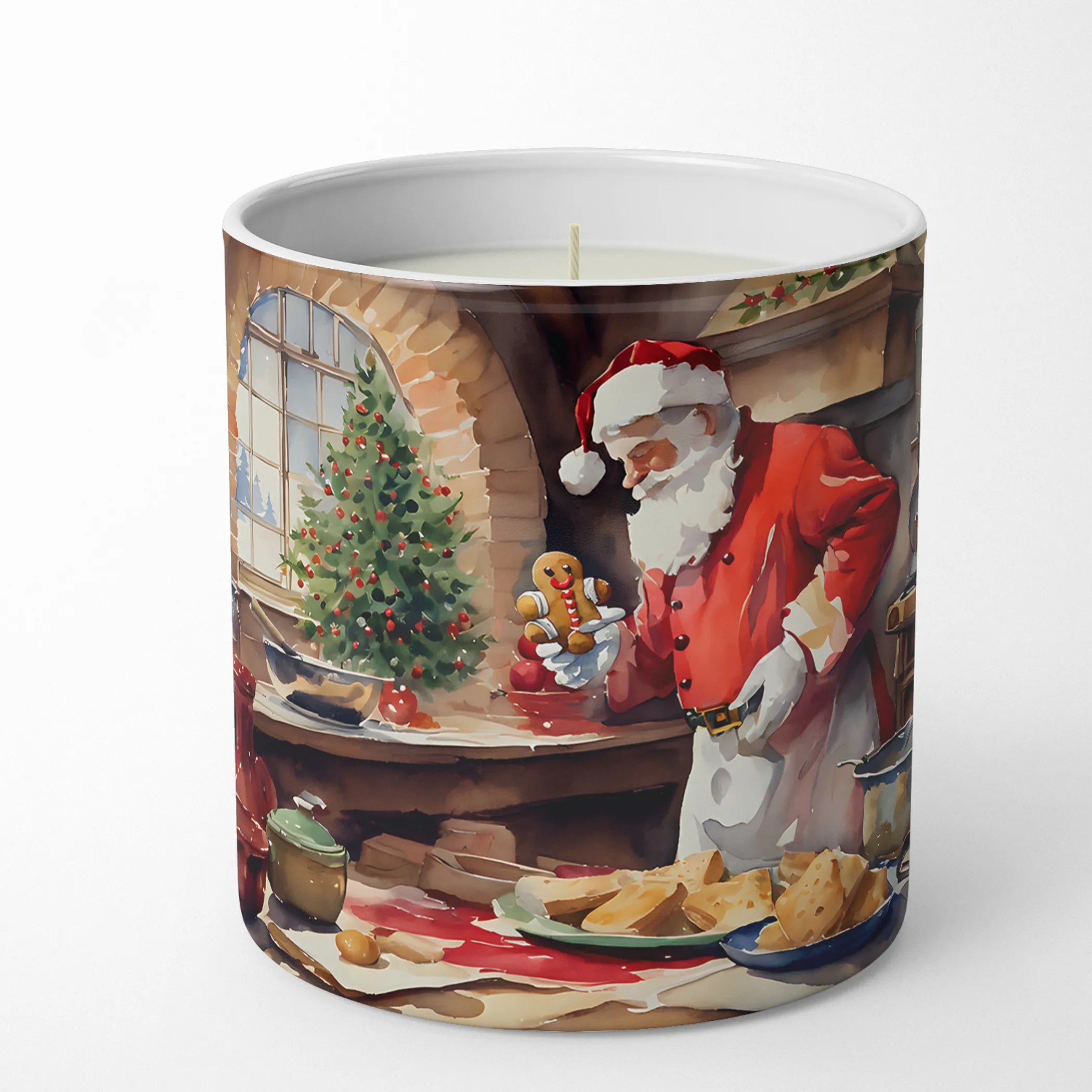 Cookies with Santa Claus Decorative Soy Candle - Size: 10 OZ | Pack Of: 1 | Collection name: Cookies with santa claus