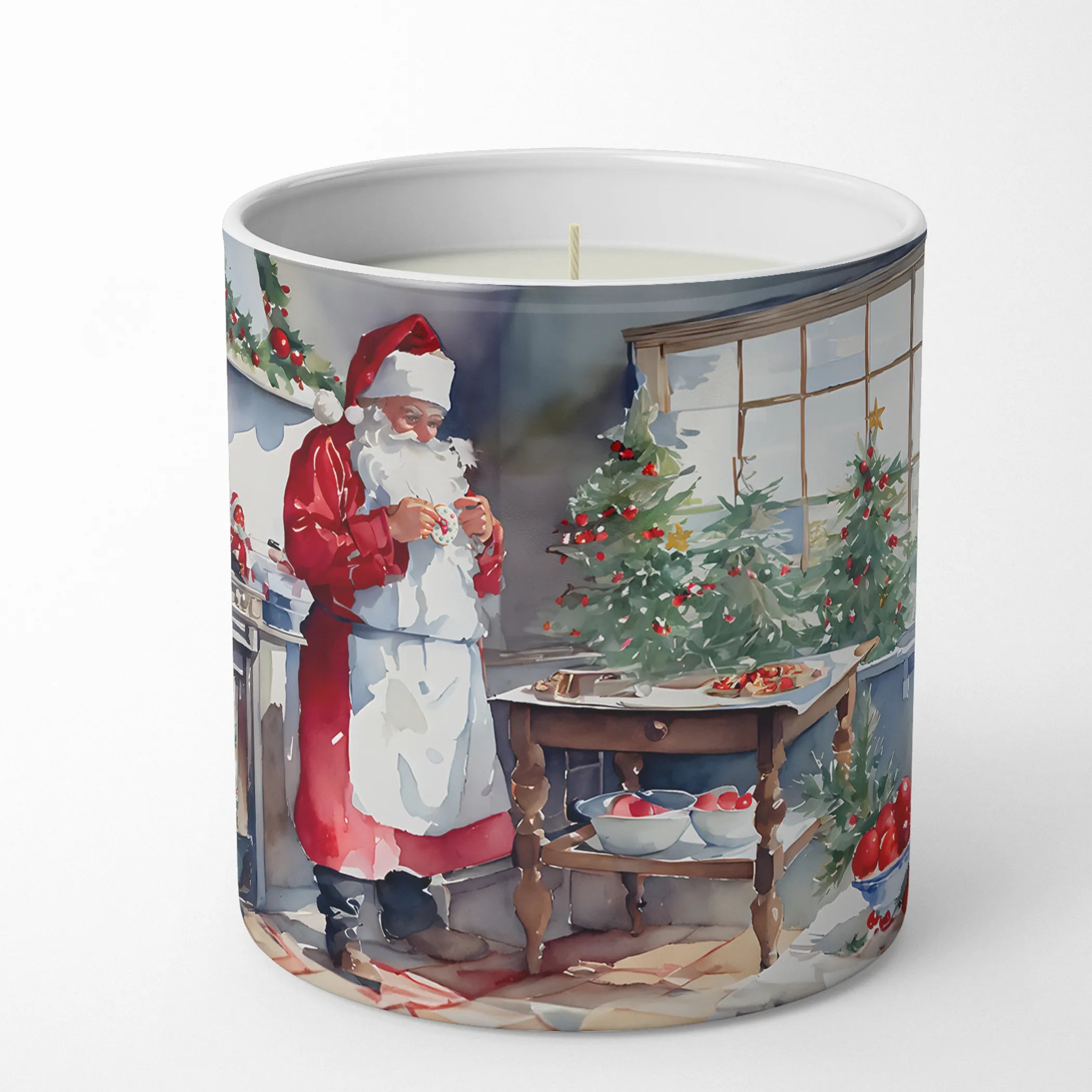 Cookies with Santa Claus Decorative Soy Candle - Size: 10 OZ | Pack Of: 1 | Collection name: Cookies with santa claus