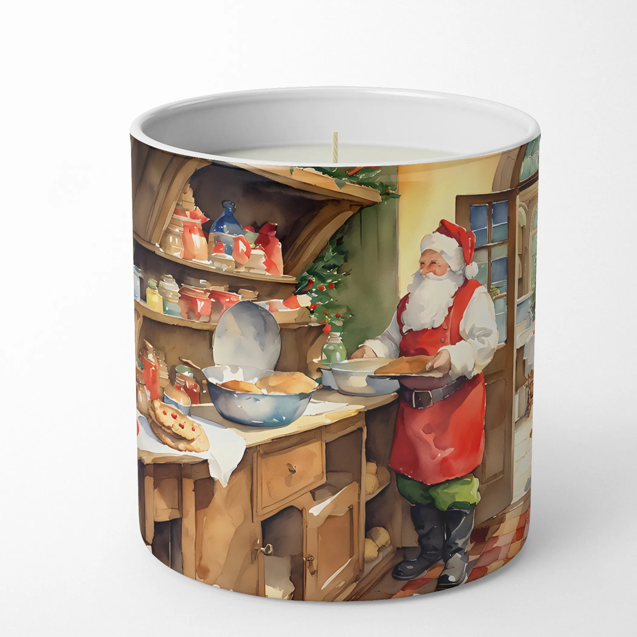 Cookies with Santa Claus Decorative Soy Candle - Size: 10 OZ | Pack Of: 1 | Collection name: Cookies with santa claus
