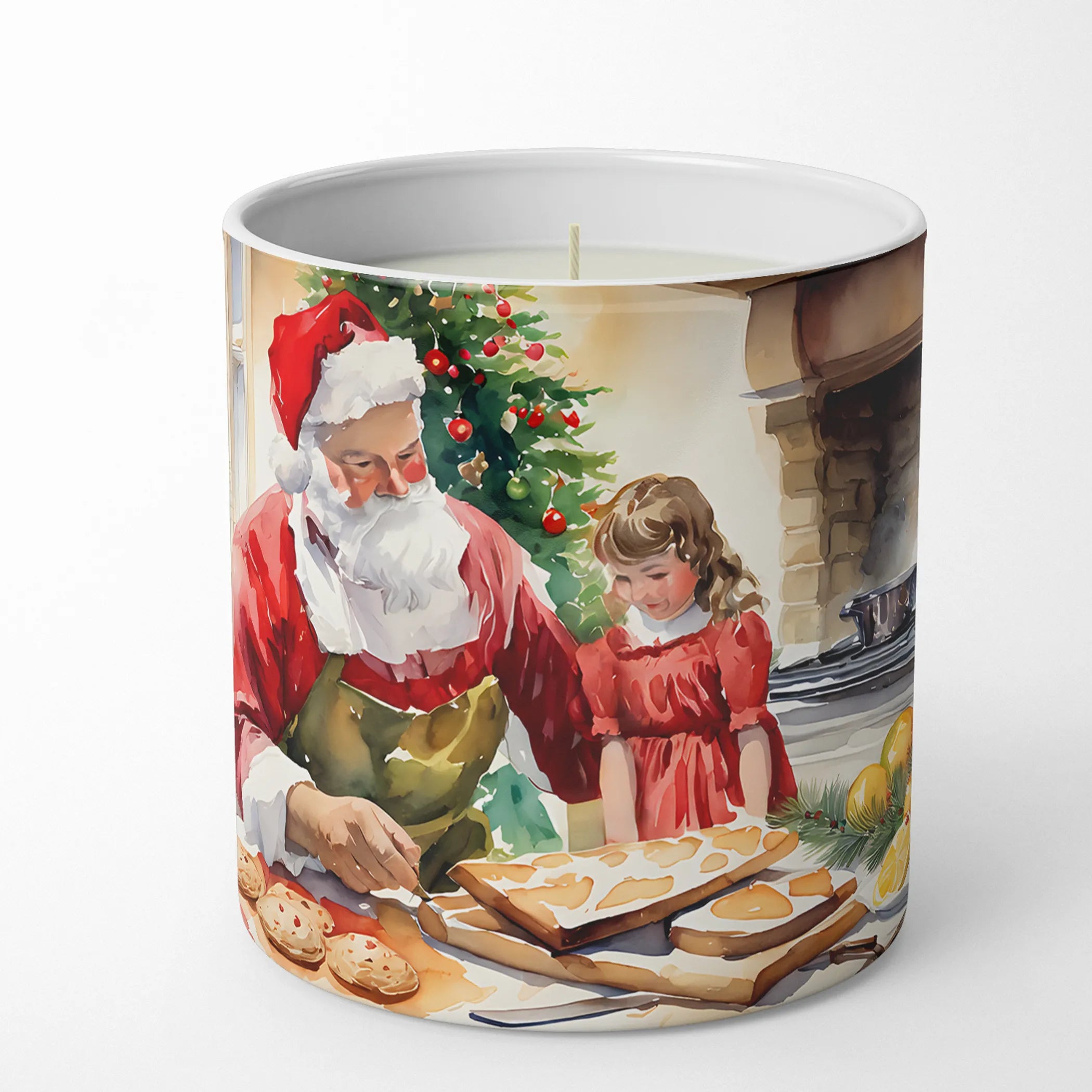 Cookies with Santa Claus Decorative Soy Candle - Size: 10 OZ | Pack Of: 1 | Collection name: Cookies with santa claus