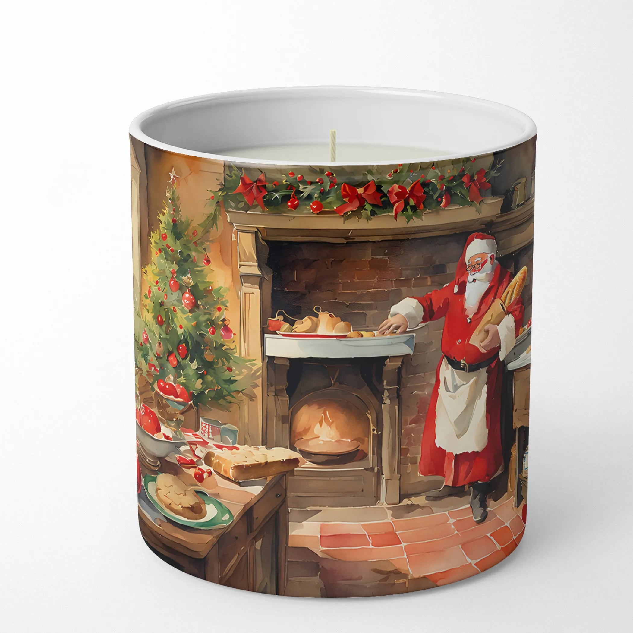 Cookies with Santa Claus Decorative Soy Candle - Size: 10 OZ | Pack Of: 1 | Collection name: Cookies with santa claus