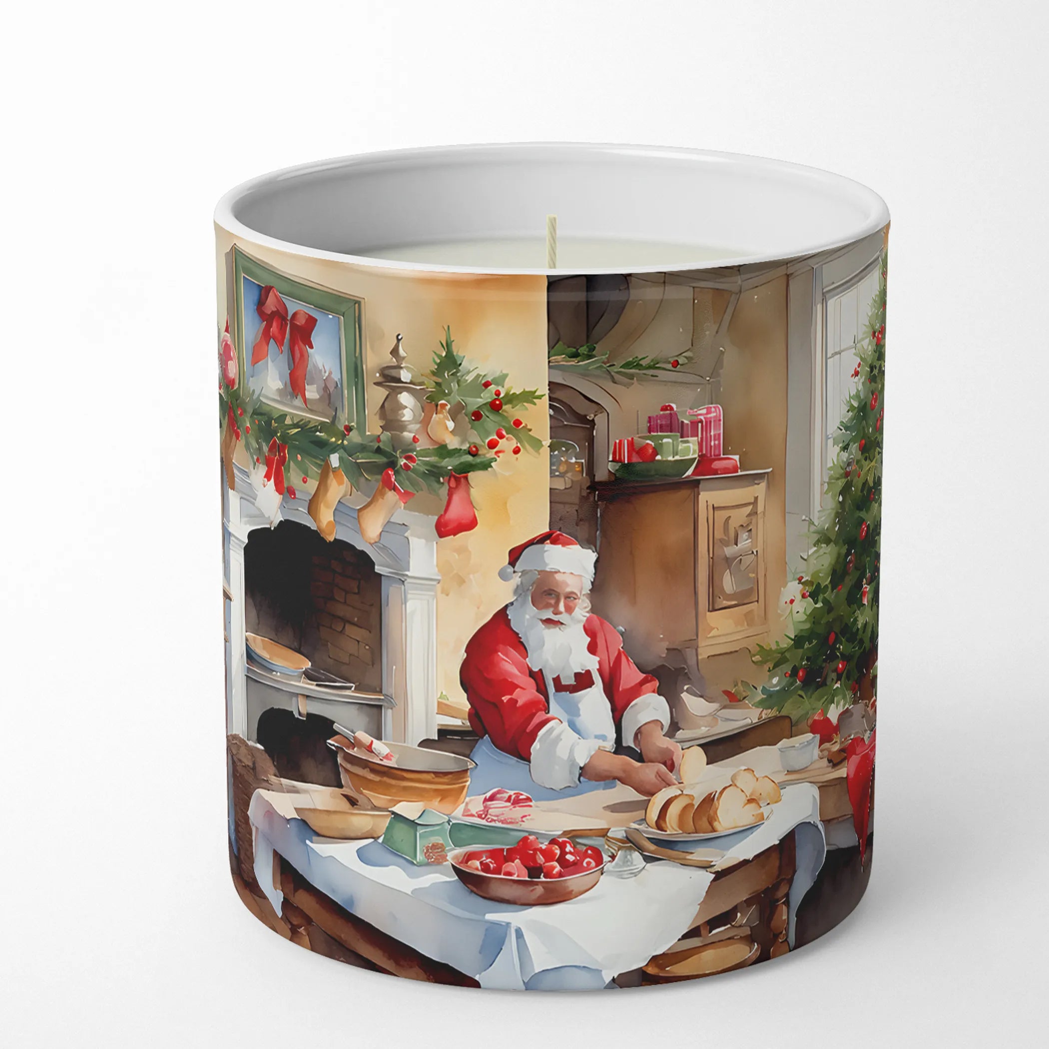Cookies with Santa Claus Decorative Soy Candle - Size: 10 OZ | Pack Of: 1 | Collection name: Cookies with santa claus