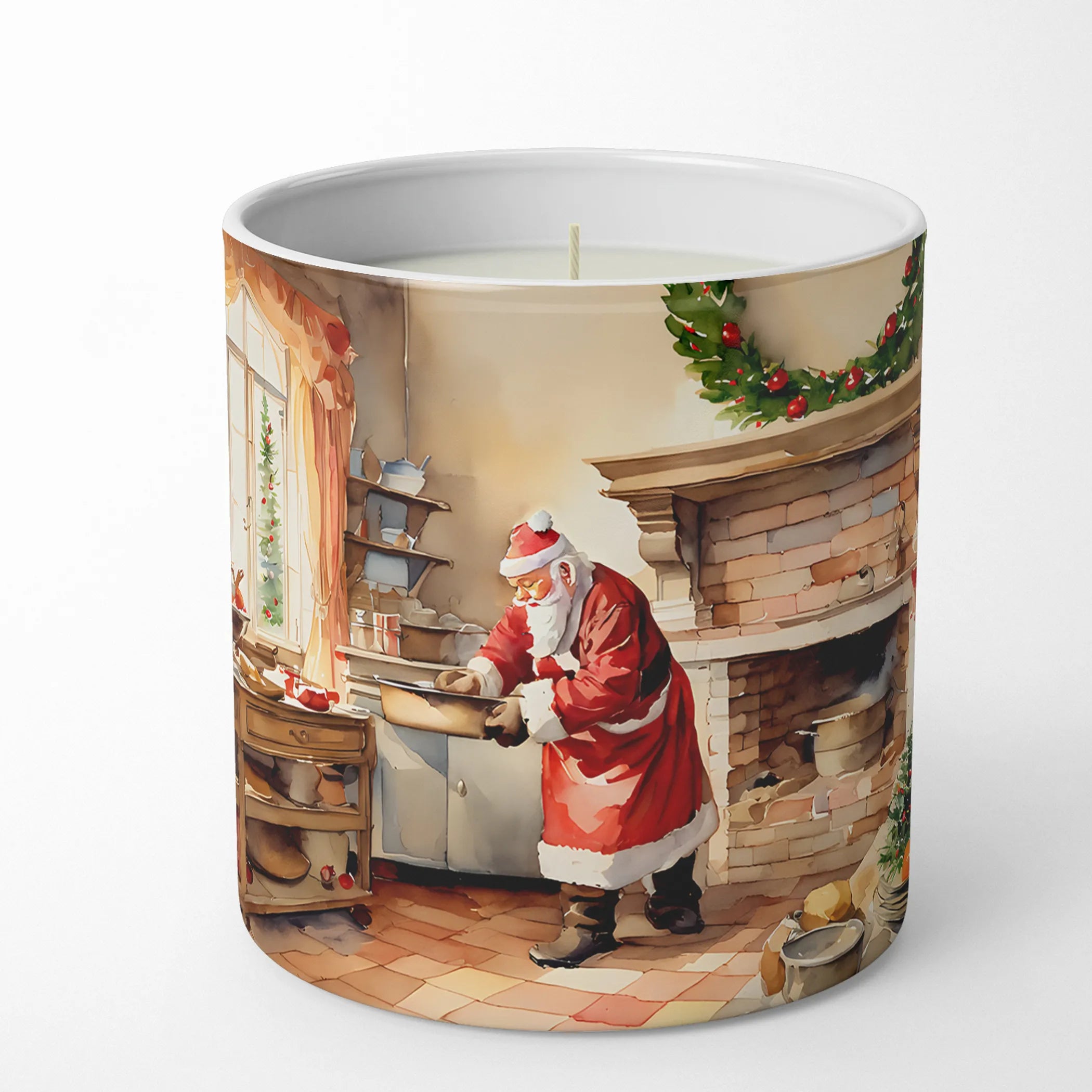 Cookies with Santa Claus Decorative Soy Candle - Size: 10 OZ | Pack Of: 1 | Collection name: Cookies with santa claus