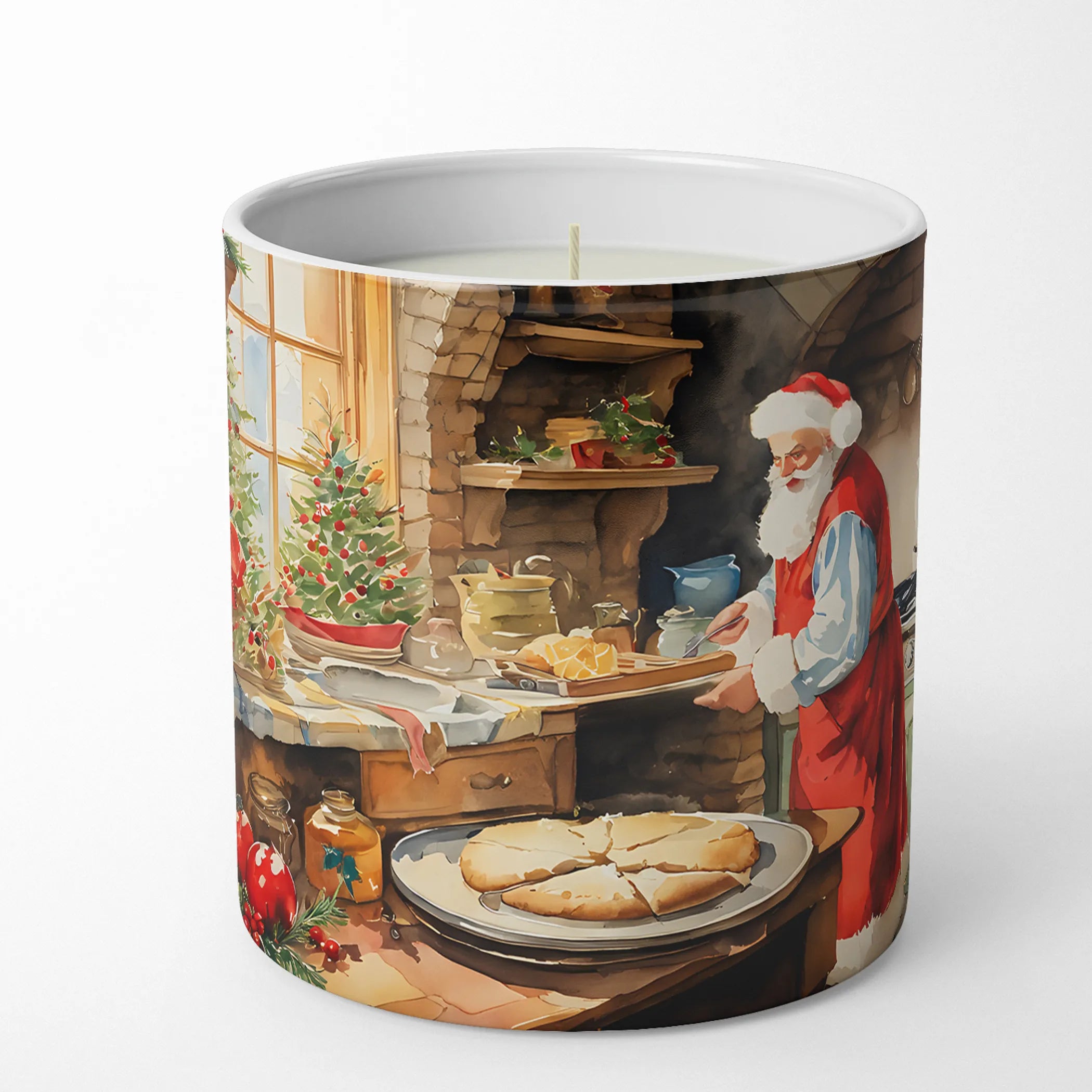 Cookies with Santa Claus Decorative Soy Candle - Size: 10 OZ | Pack Of: 1 | Collection name: Cookies with santa claus