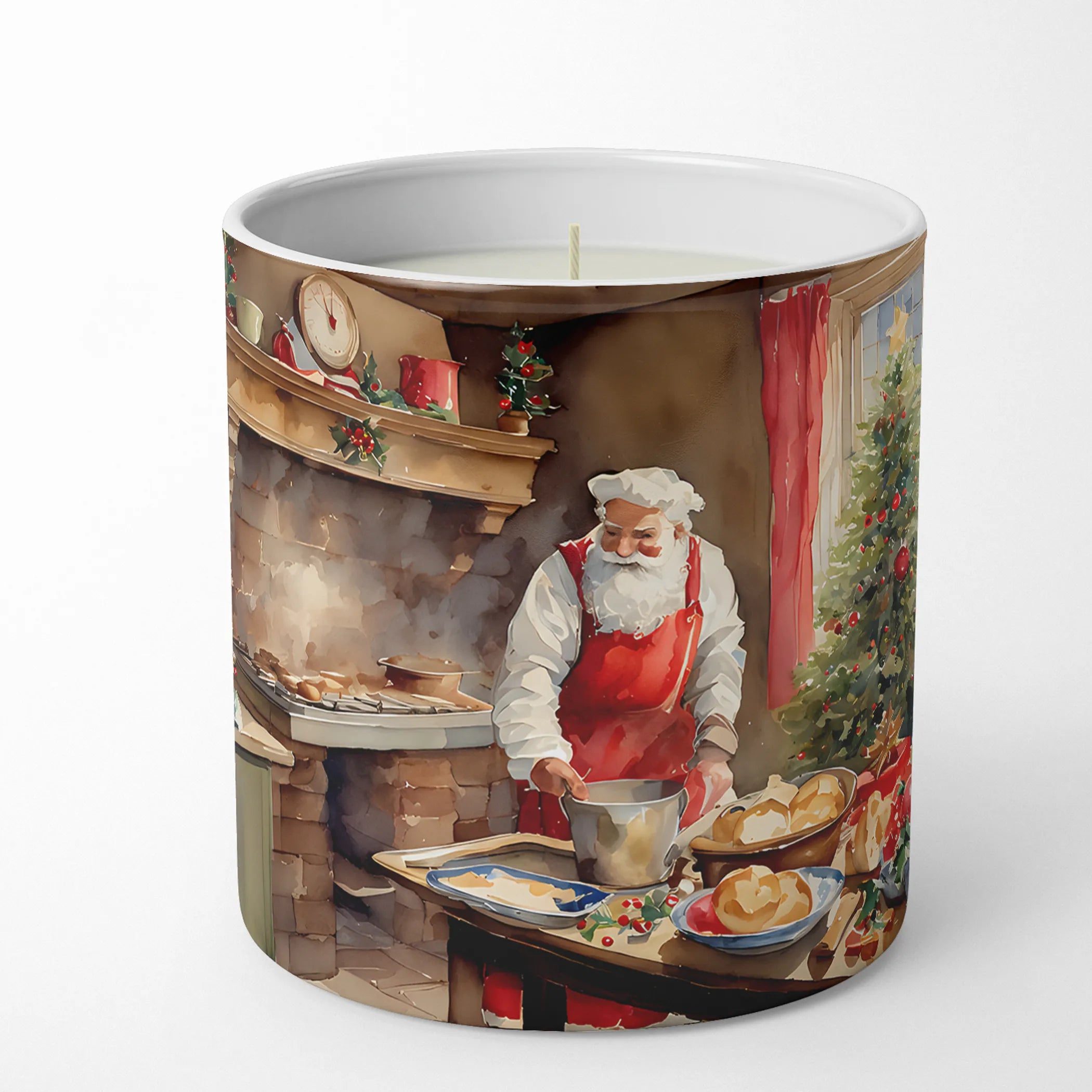 Cookies with Santa Claus Decorative Soy Candle - Size: 10 OZ | Pack Of: 1 | Collection name: Cookies with santa claus