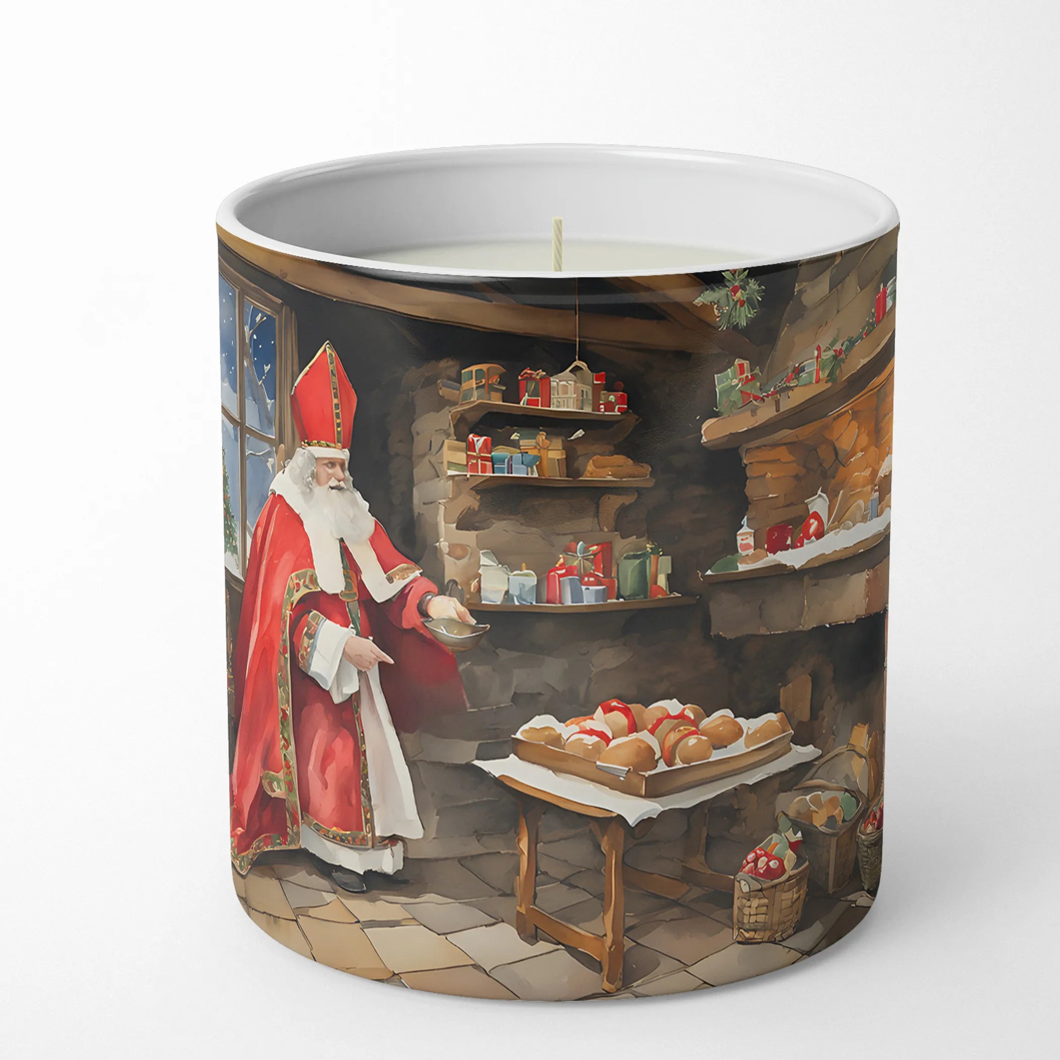 Cookies with Santa Claus Decorative Soy Candle - Size: 10 OZ | Pack Of: 1 | Collection name: Cookies with santa claus