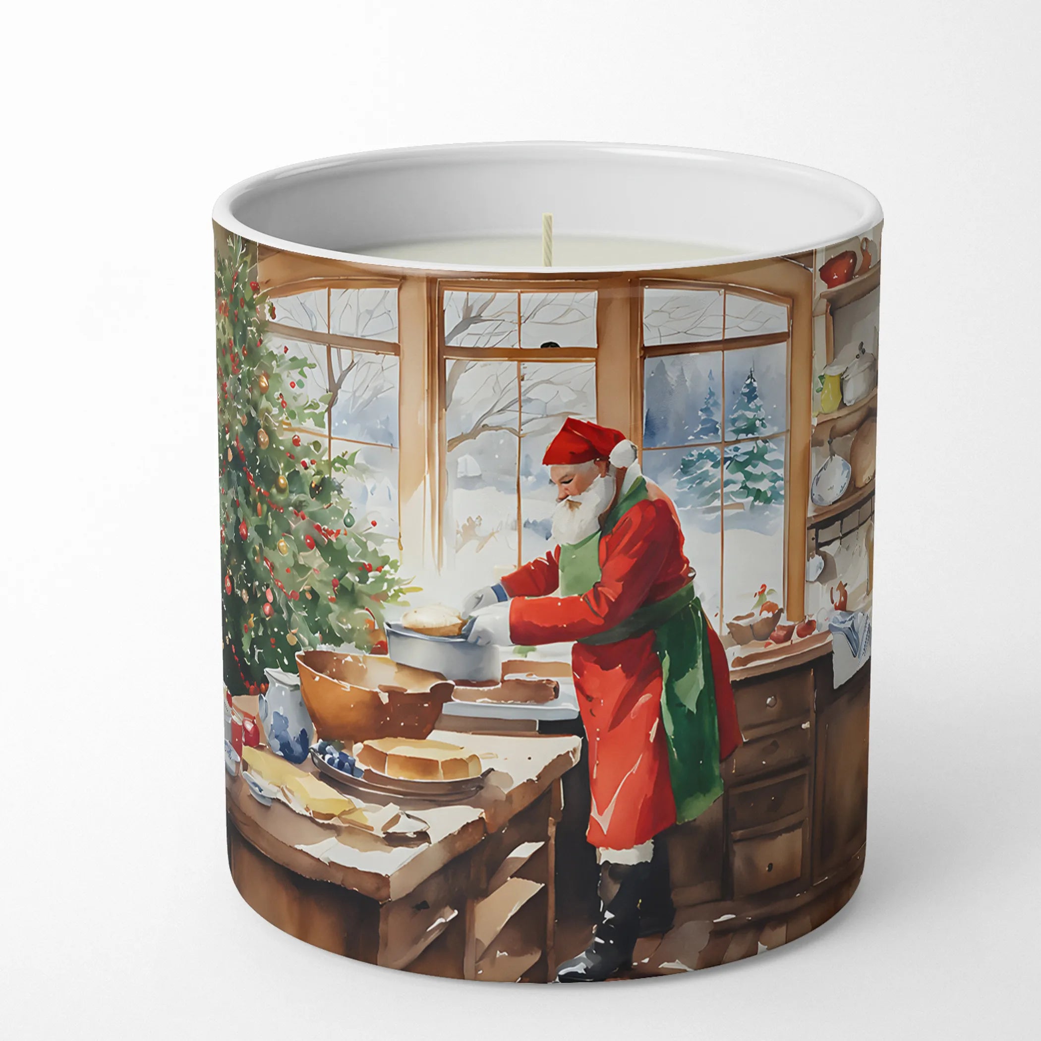 Cookies with Santa Claus Decorative Soy Candle - Size: 10 OZ | Pack Of: 1 | Collection name: Cookies with santa claus