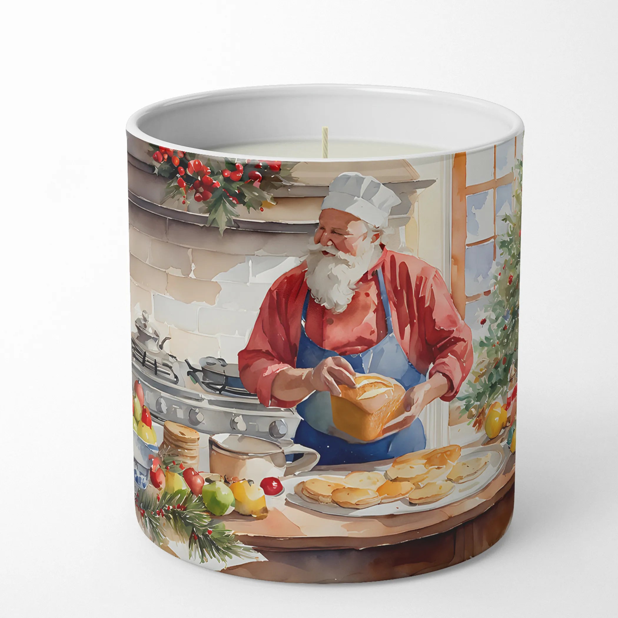 Cookies with Santa Claus Decorative Soy Candle - Size: 10 OZ | Pack Of: 1 | Collection name: Cookies with santa claus