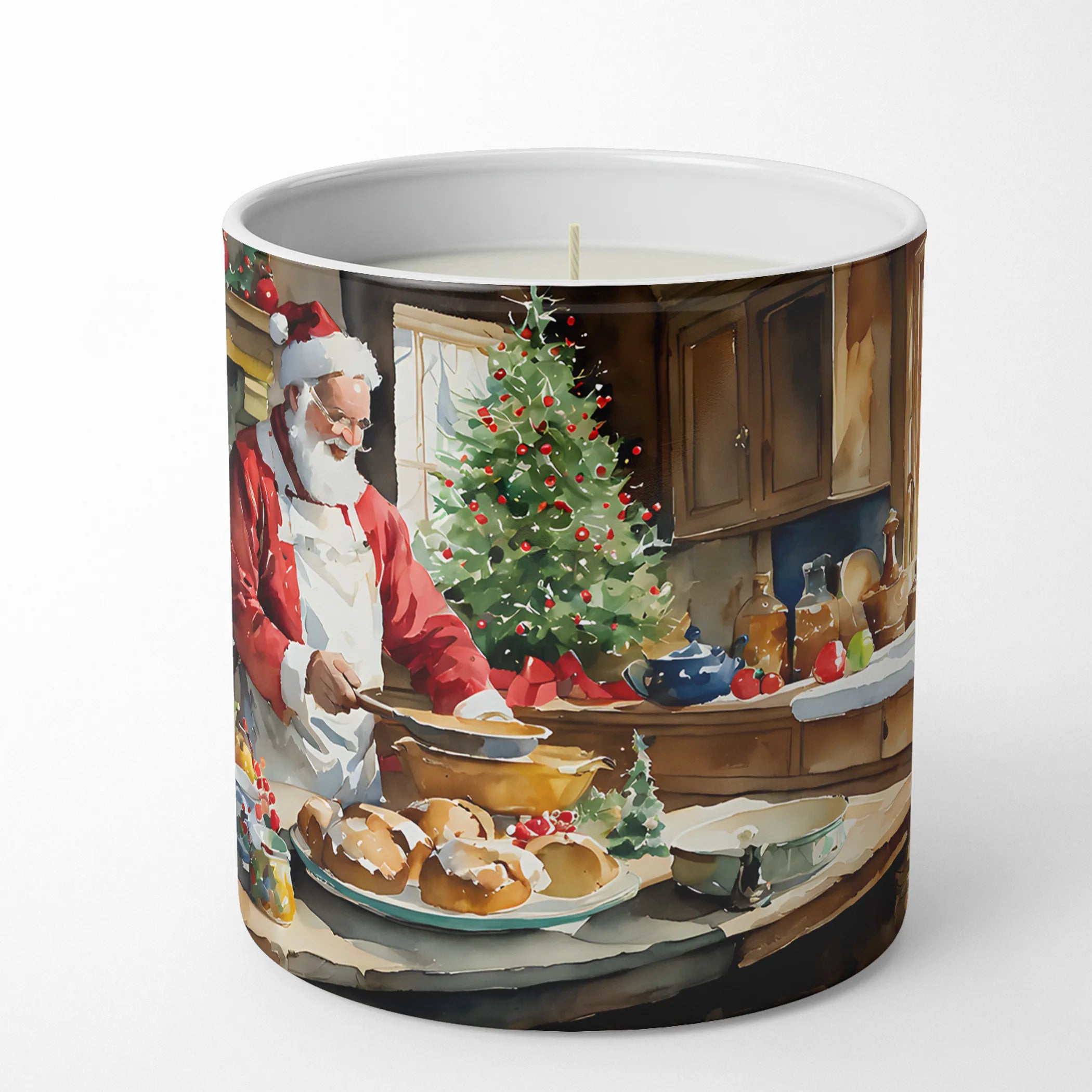 Cookies with Santa Claus Decorative Soy Candle - Size: 10 OZ | Pack Of: 1 | Collection name: Cookies with santa claus