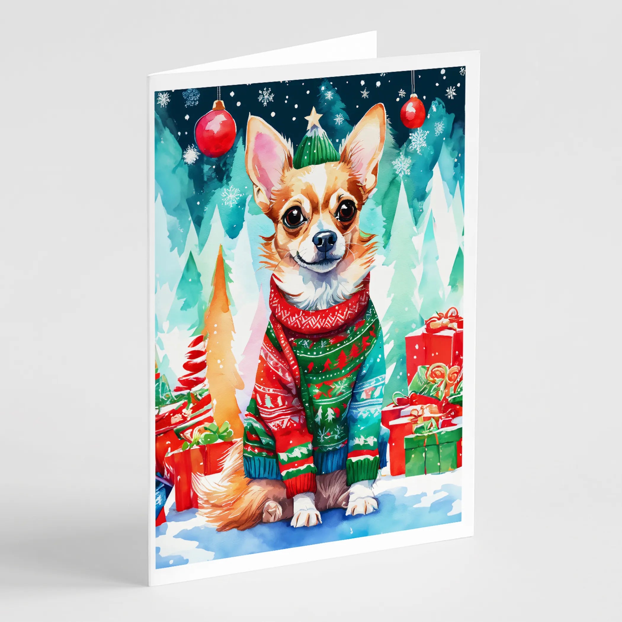Christmas Sweaters Greeting Cards  - Size: 5X7 | Pack Of: 8 | Collection name: Christmas sweaters