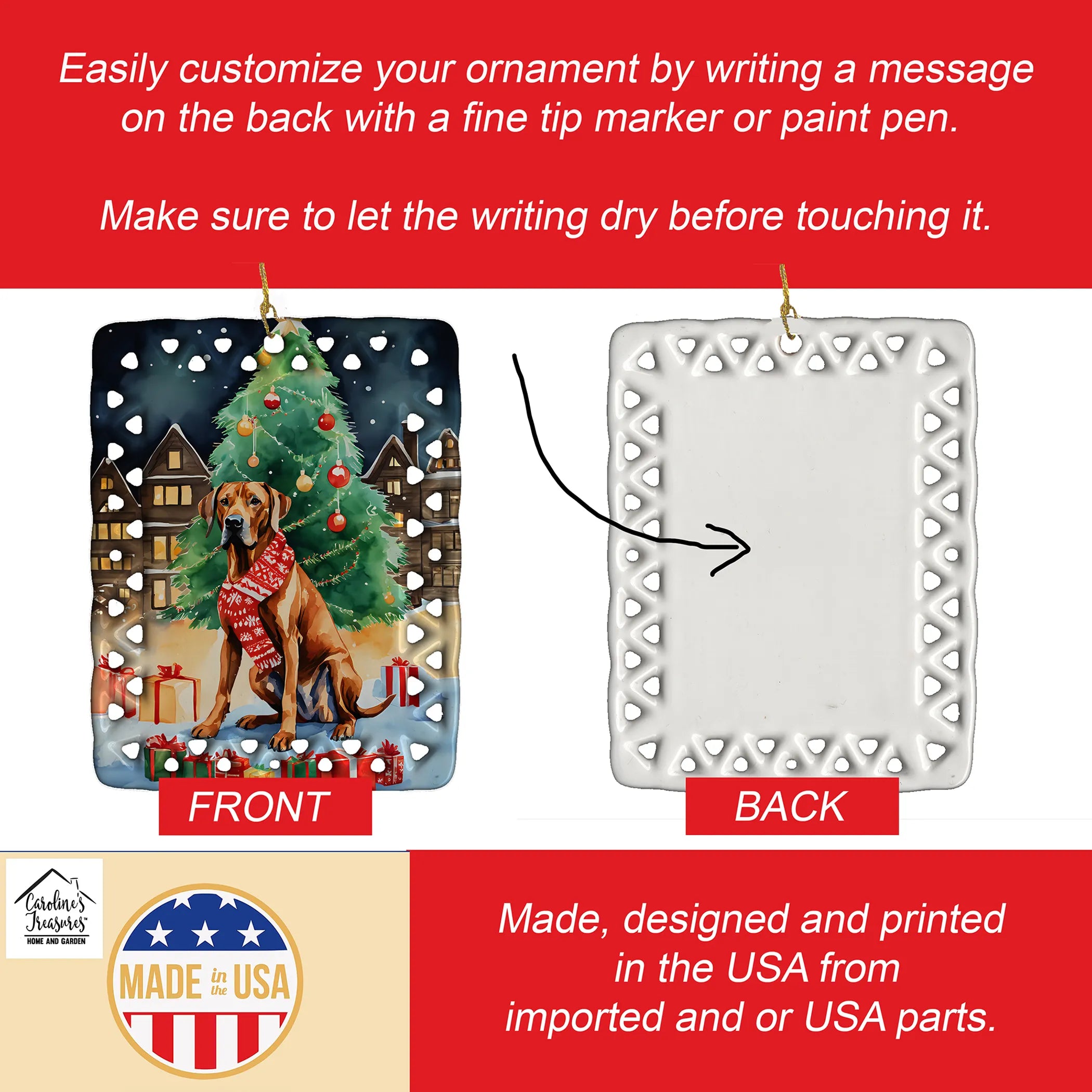 Christmas Sweaters Porcelain Ornament