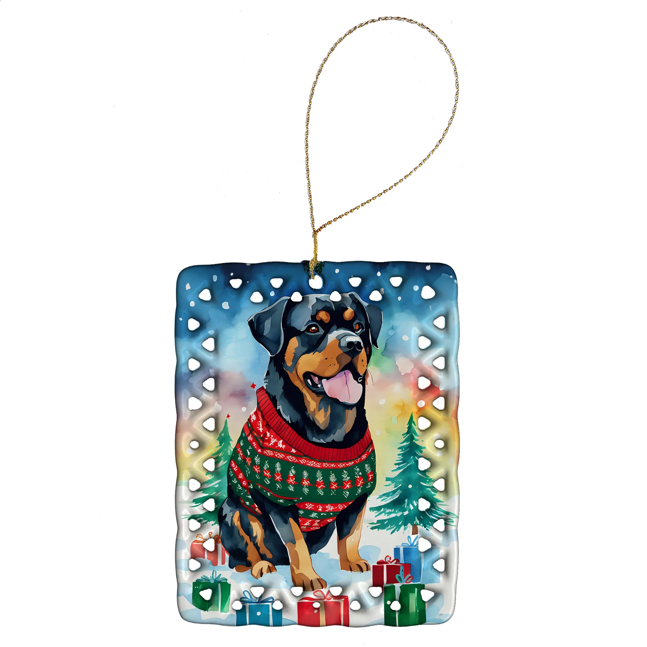 Christmas Sweaters Porcelain Ornament