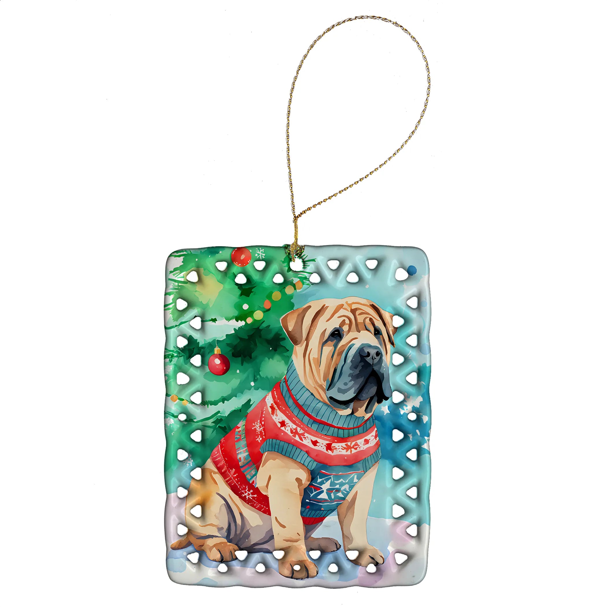 Christmas Sweaters Porcelain Ornament