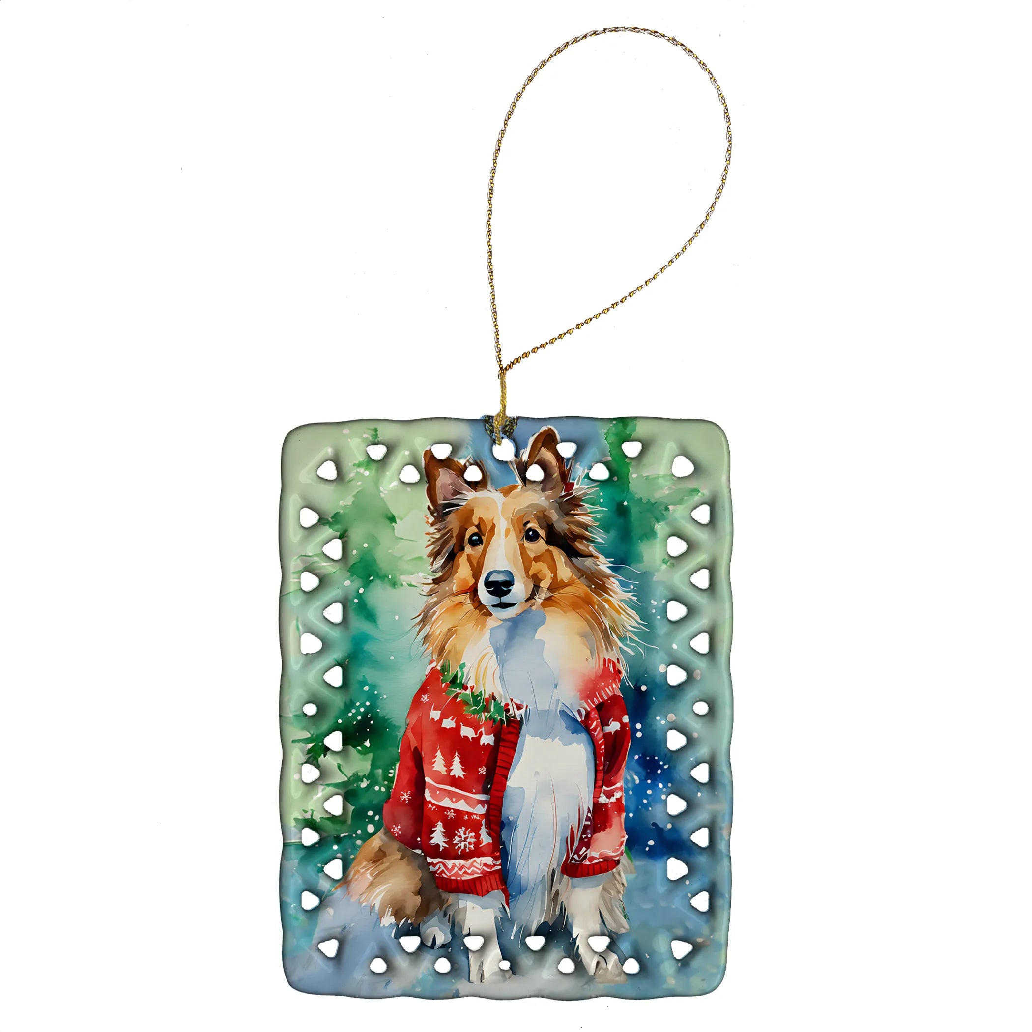 Christmas Sweaters Porcelain Ornament