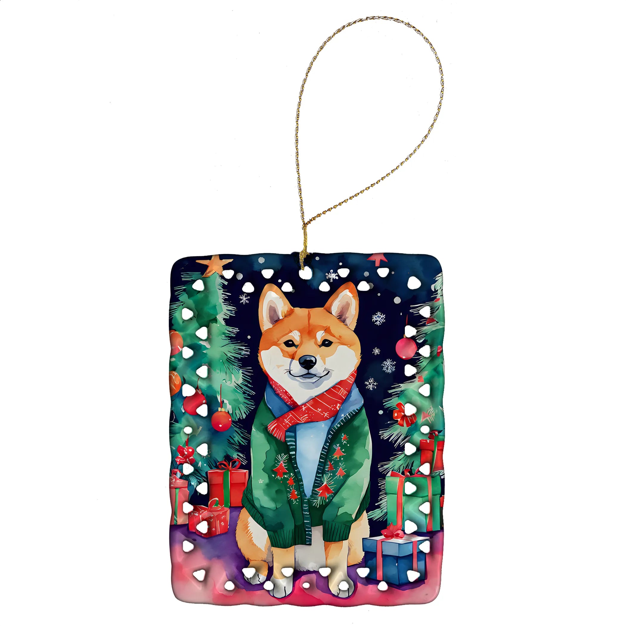 Christmas Sweaters Porcelain Ornament