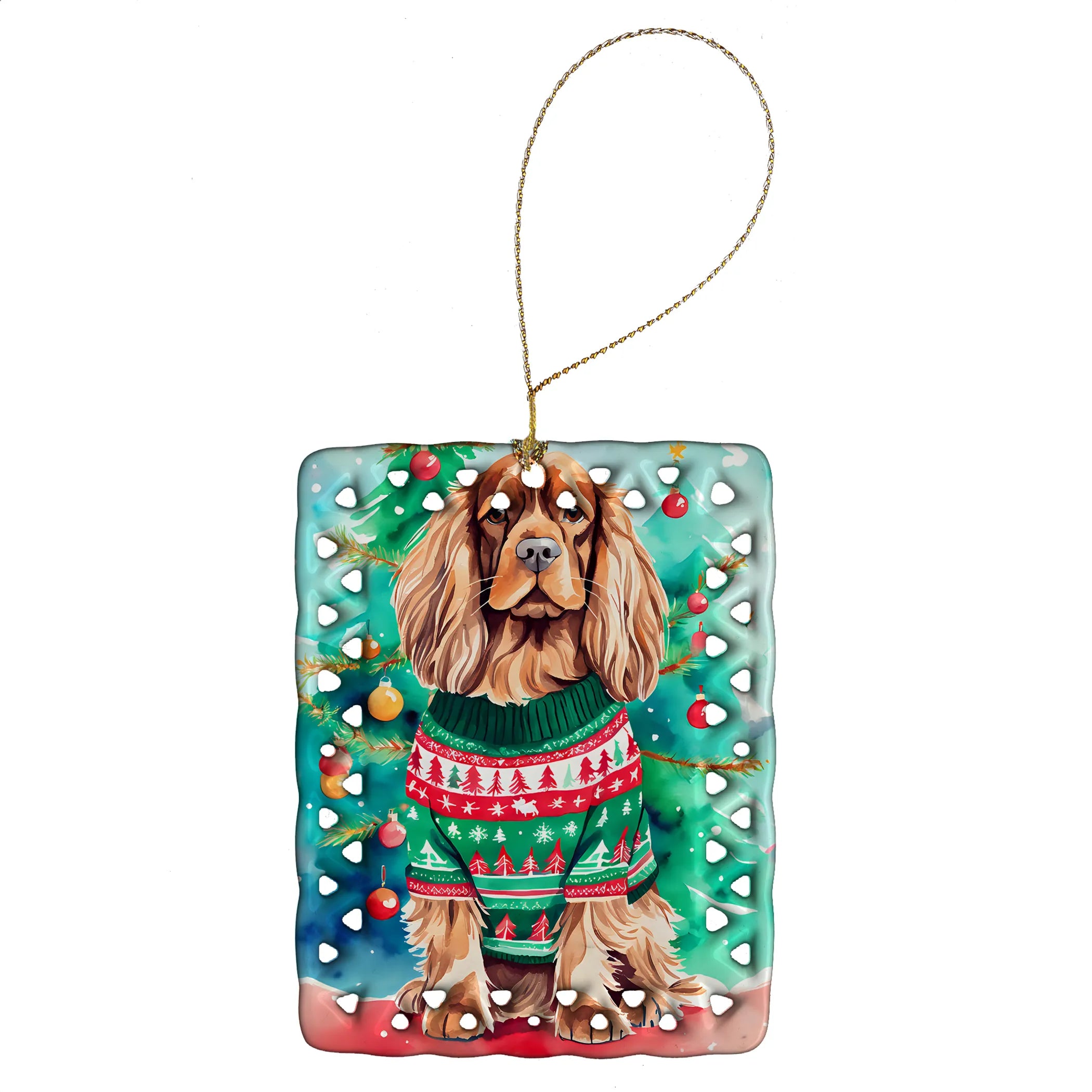 Christmas Sweaters Porcelain Ornament