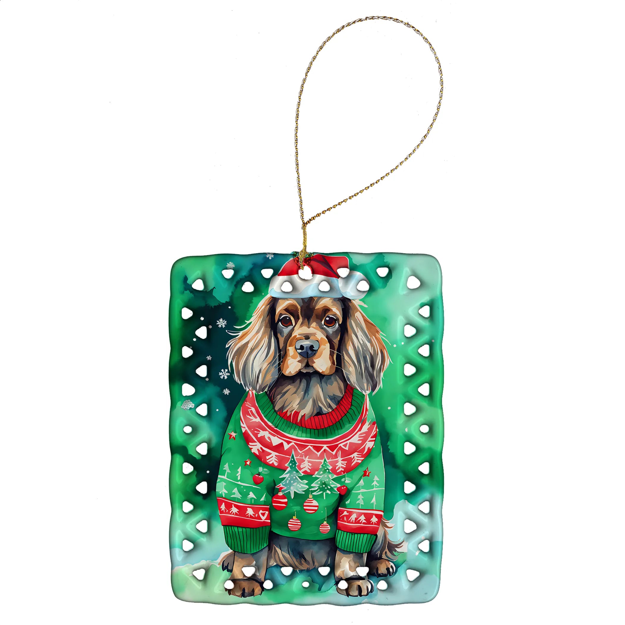 Christmas Sweaters Porcelain Ornament