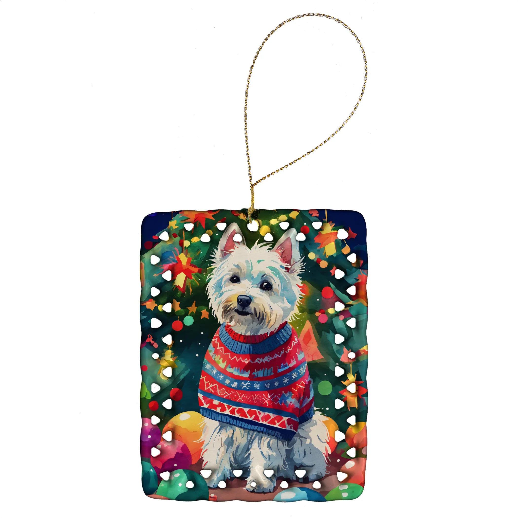 Christmas Sweaters Porcelain Ornament