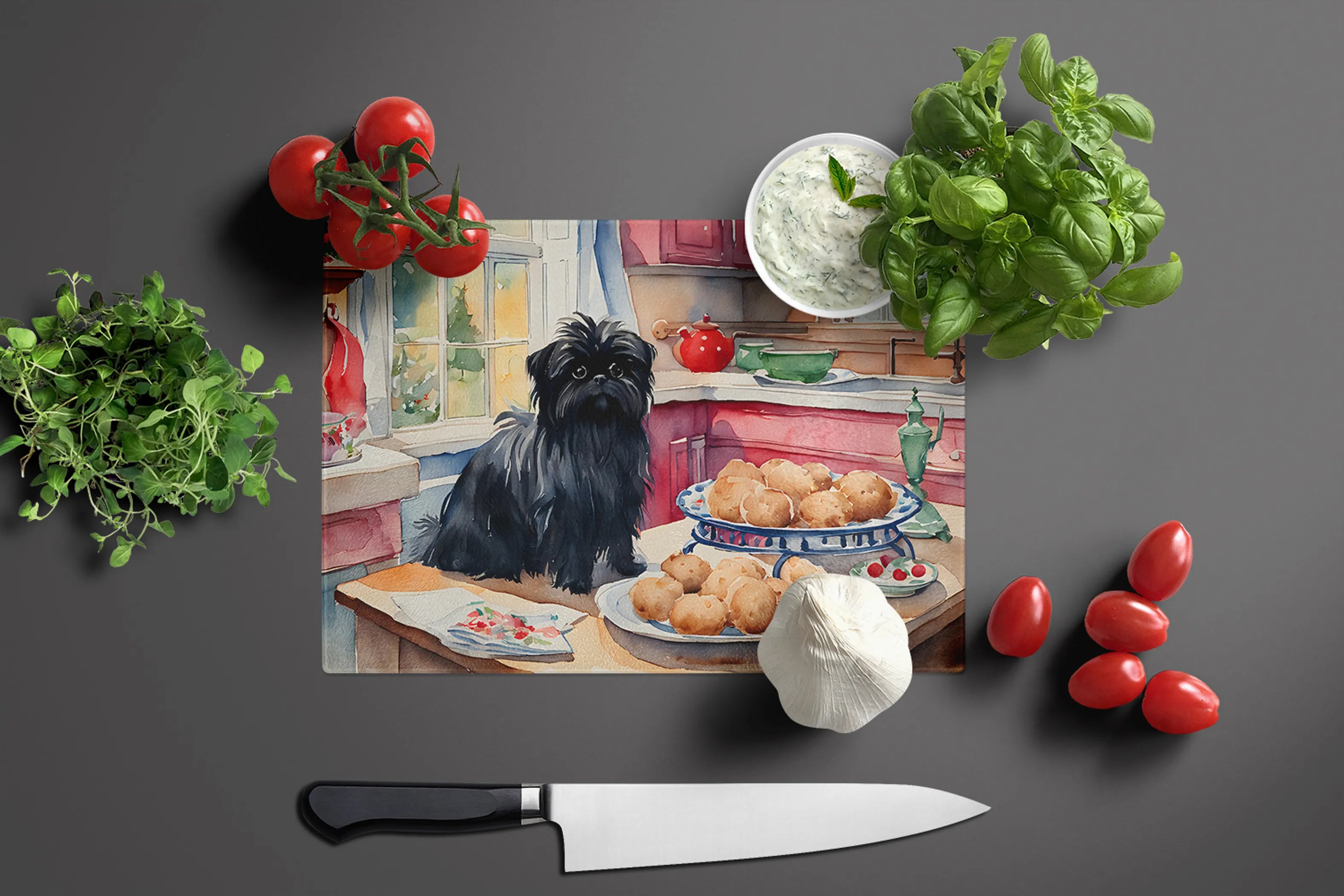 Christmas Cookies Glass Cutting Board - Size: LARGE | Pack Of: 1 | Collection name: Christmas cookies