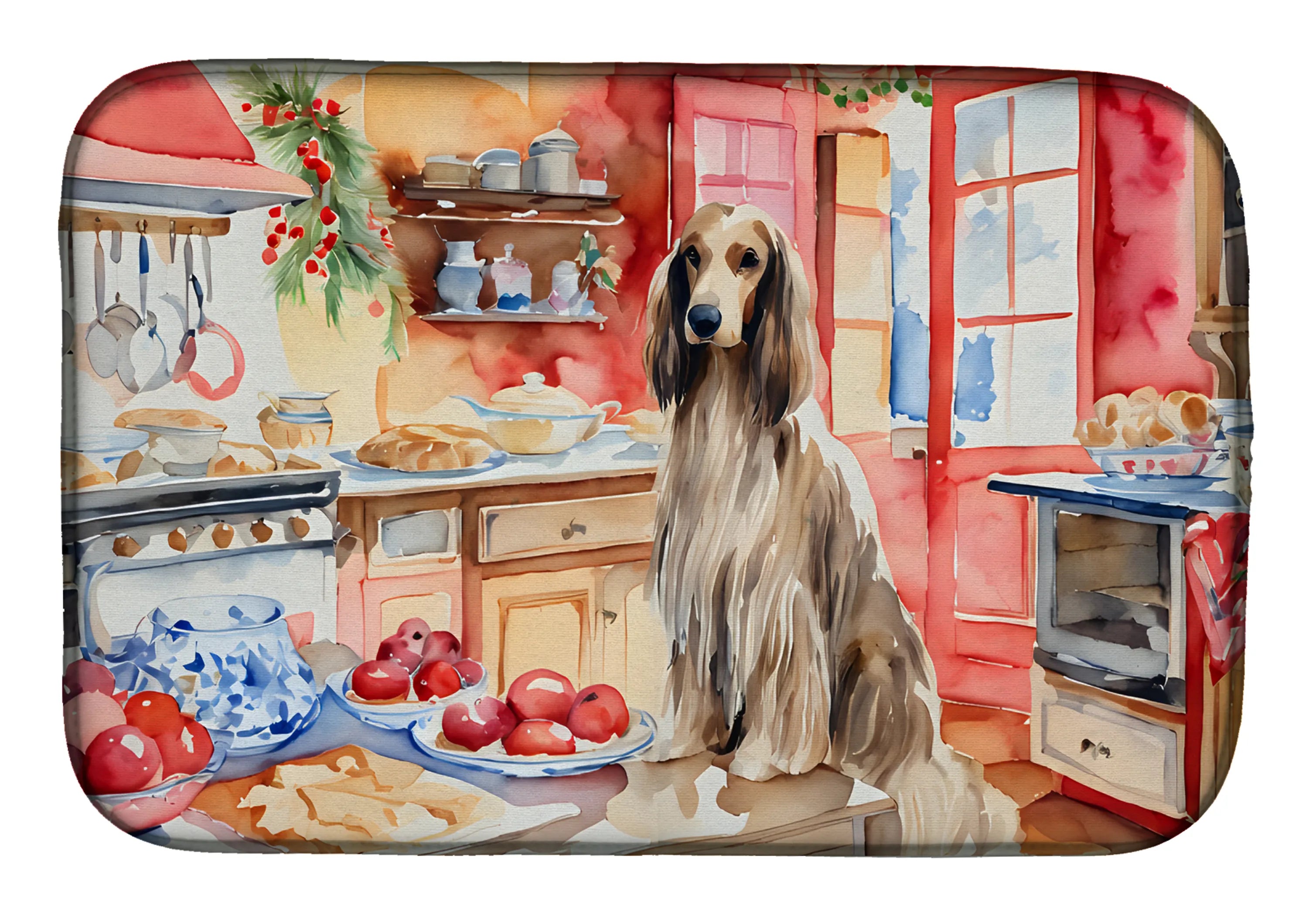 Christmas Cookies Dish Drying Mat - Size: 14  X 21" | Pack Of: 1 | Collection name: Christmas cookies