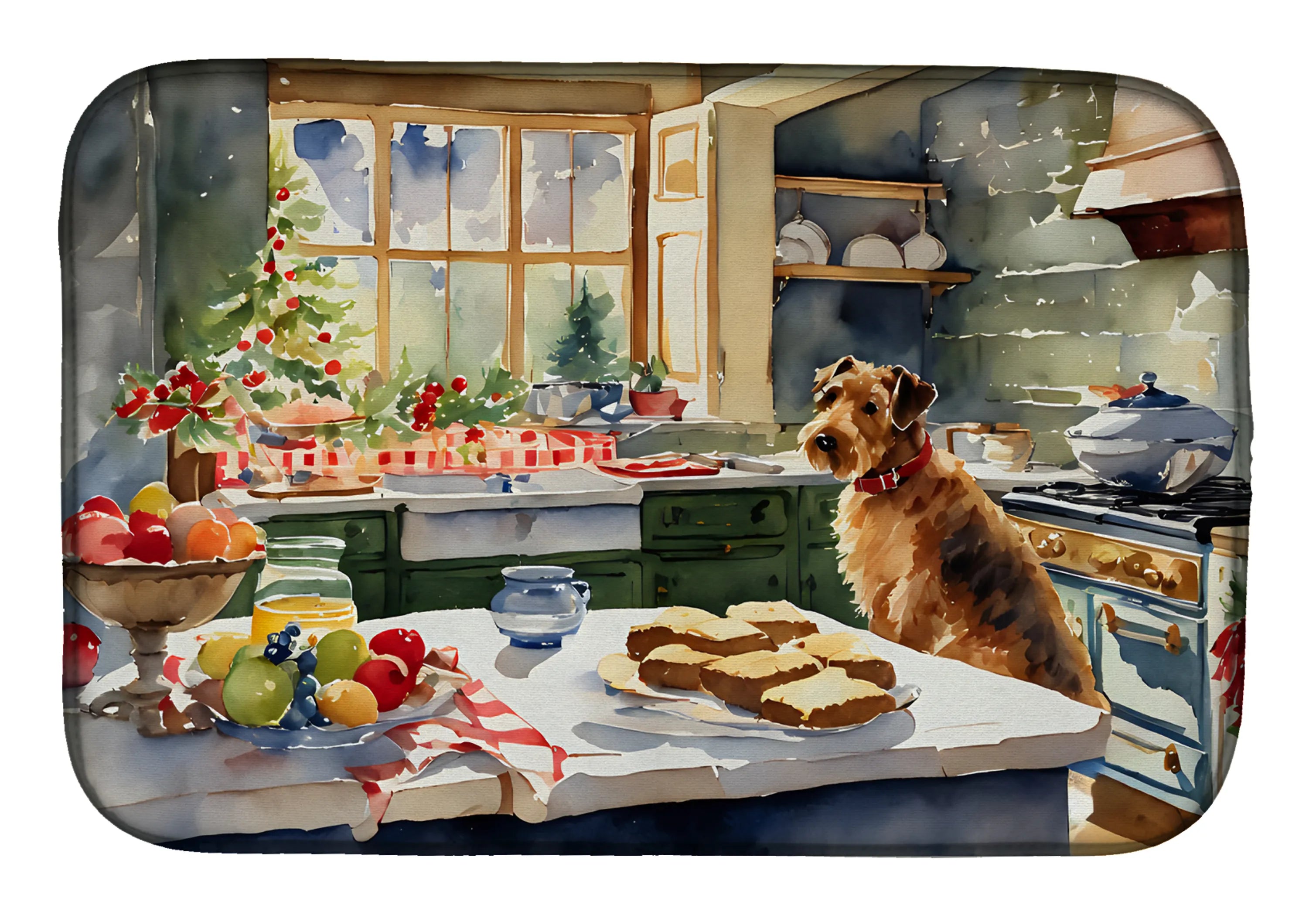 Christmas Cookies Dish Drying Mat - Size: 14  X 21" | Pack Of: 1 | Collection name: Christmas cookies