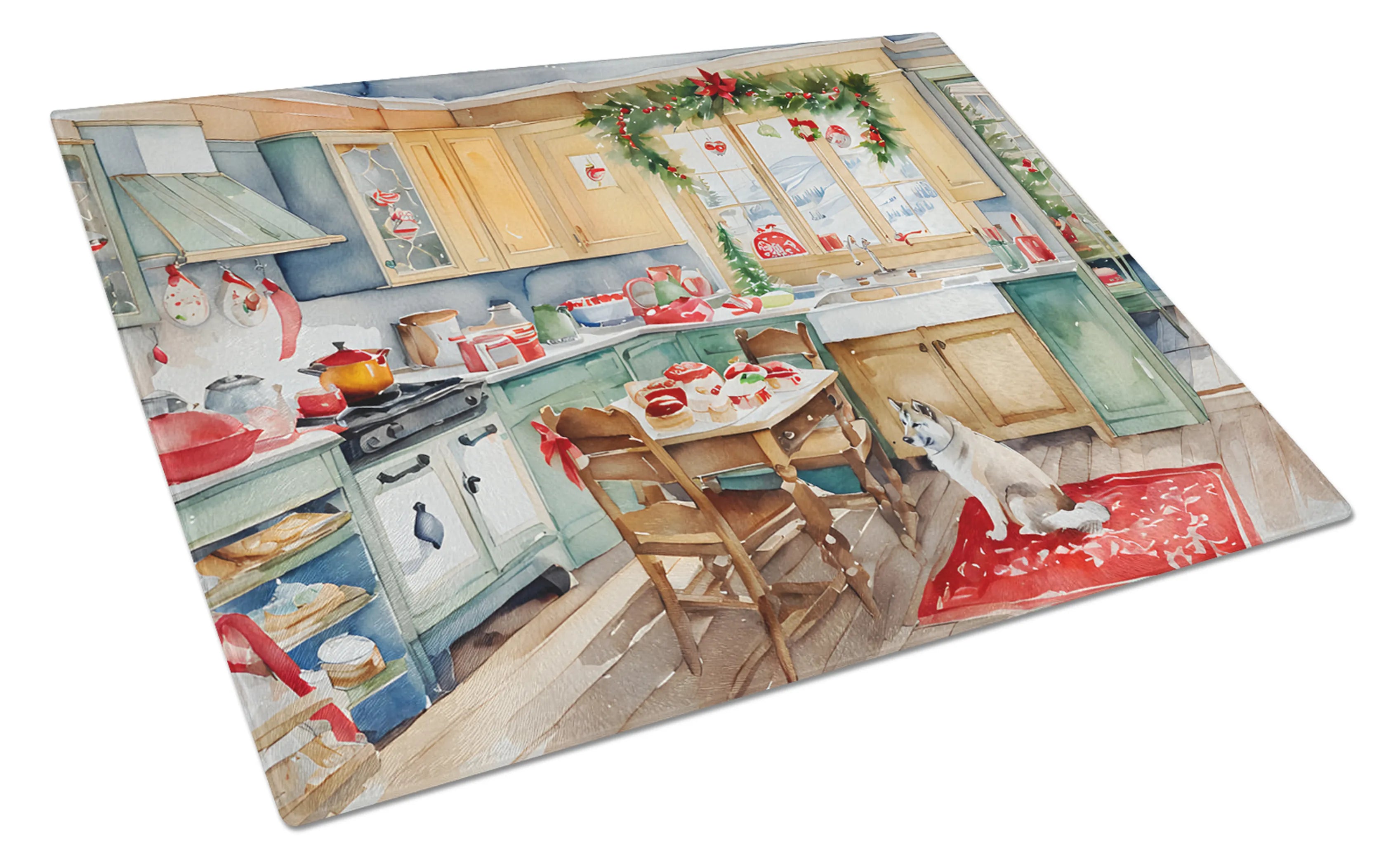 Christmas Cookies Glass Cutting Board - Size: LARGE | Pack Of: 1 | Collection name: Christmas cookies
