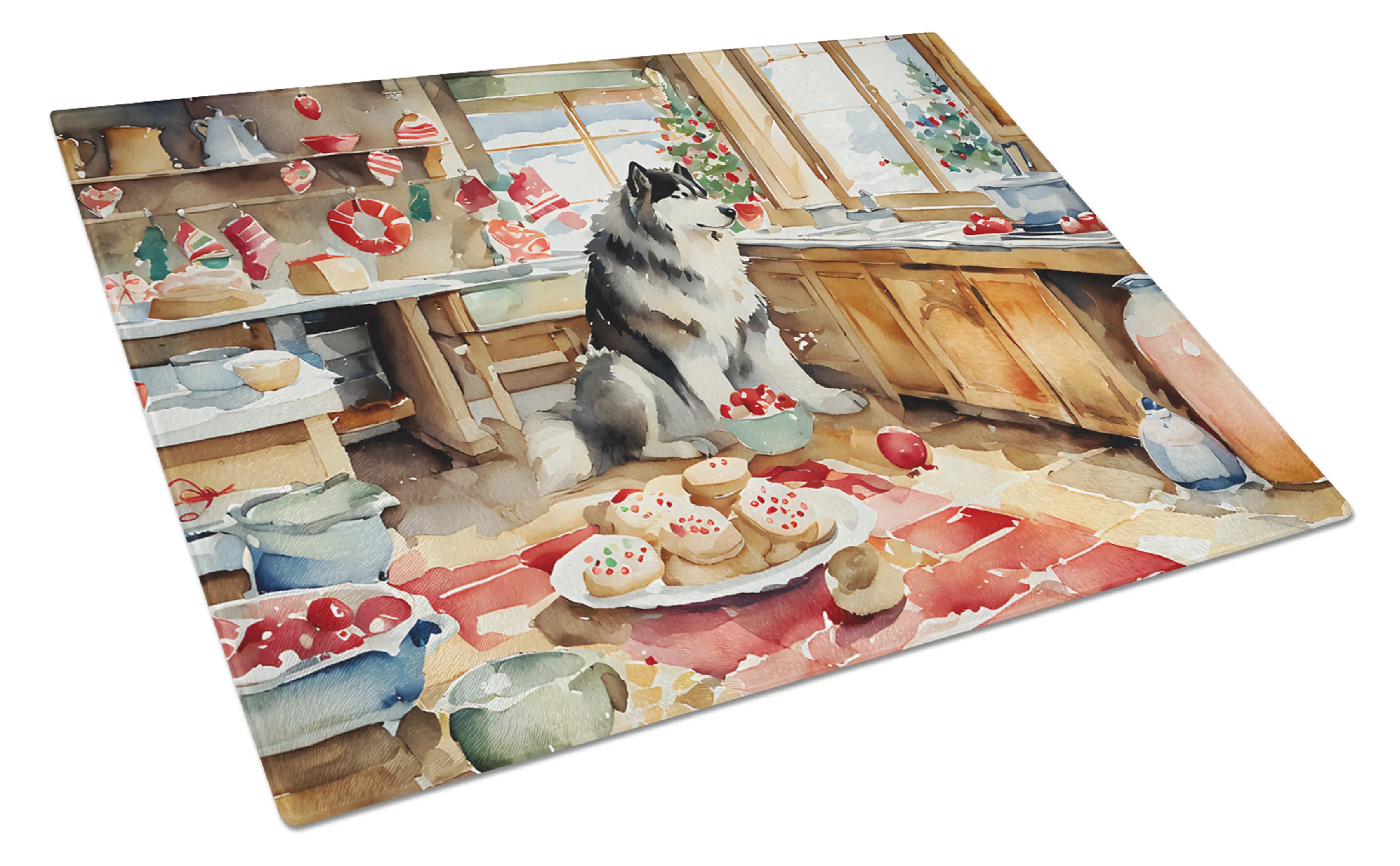 Christmas Cookies Glass Cutting Board - Size: LARGE | Pack Of: 1 | Collection name: Christmas cookies