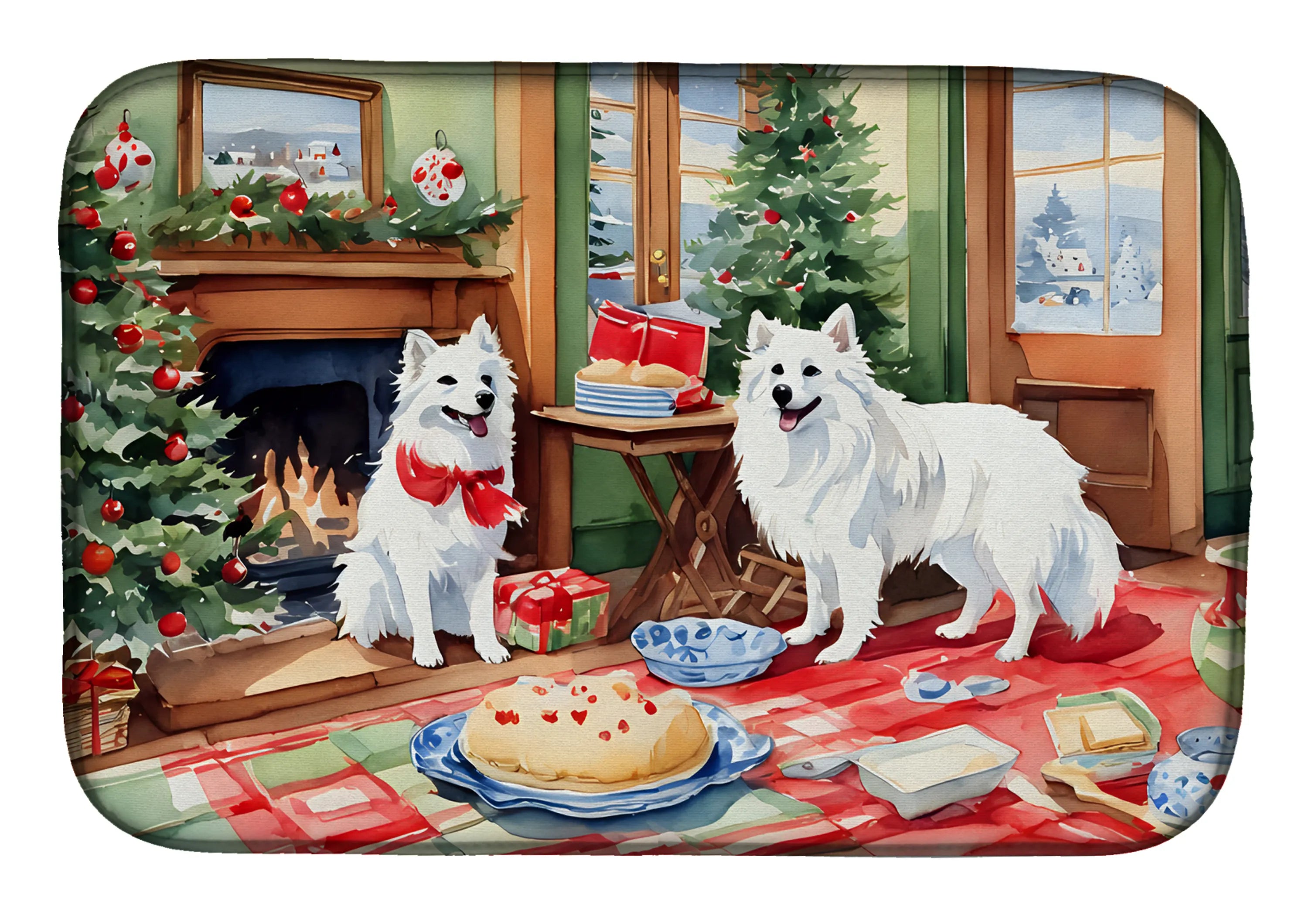 Christmas Cookies Dish Drying Mat - Size: 14  X 21" | Pack Of: 1 | Collection name: Christmas cookies