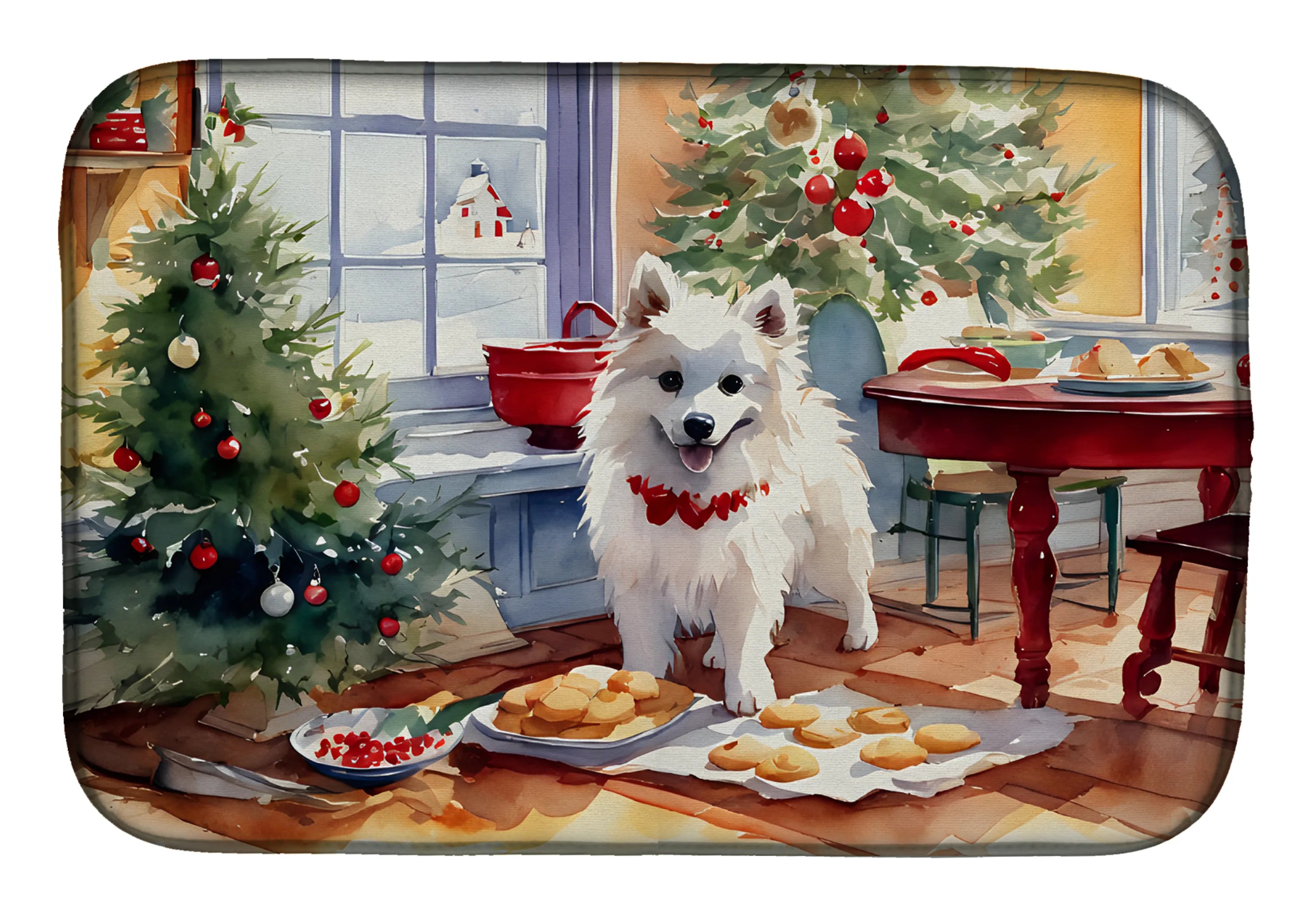 Christmas Cookies Dish Drying Mat - Size: 14  X 21" | Pack Of: 1 | Collection name: Christmas cookies
