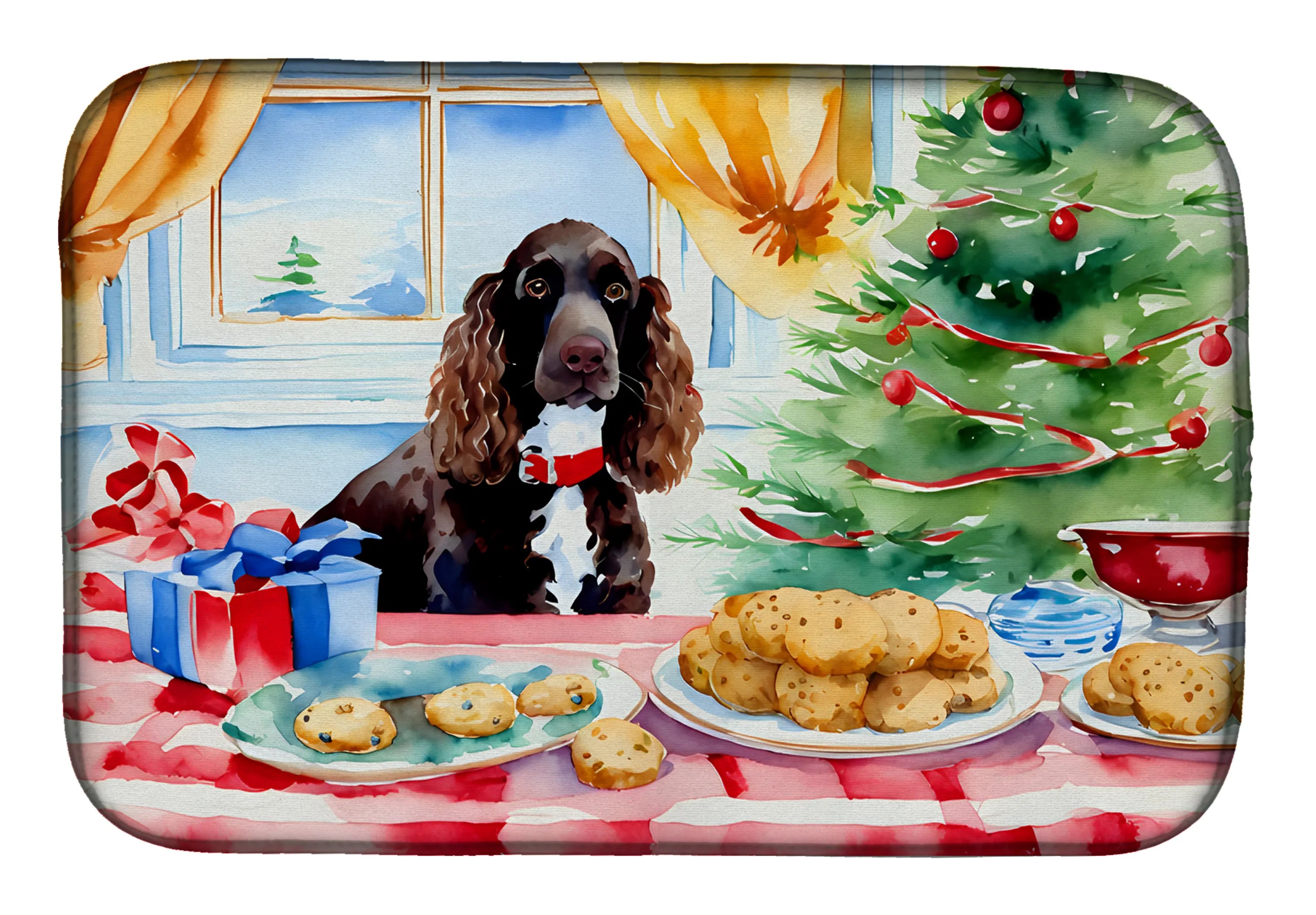 Christmas Cookies Dish Drying Mat - Size: 14  X 21" | Pack Of: 1 | Collection name: Christmas cookies