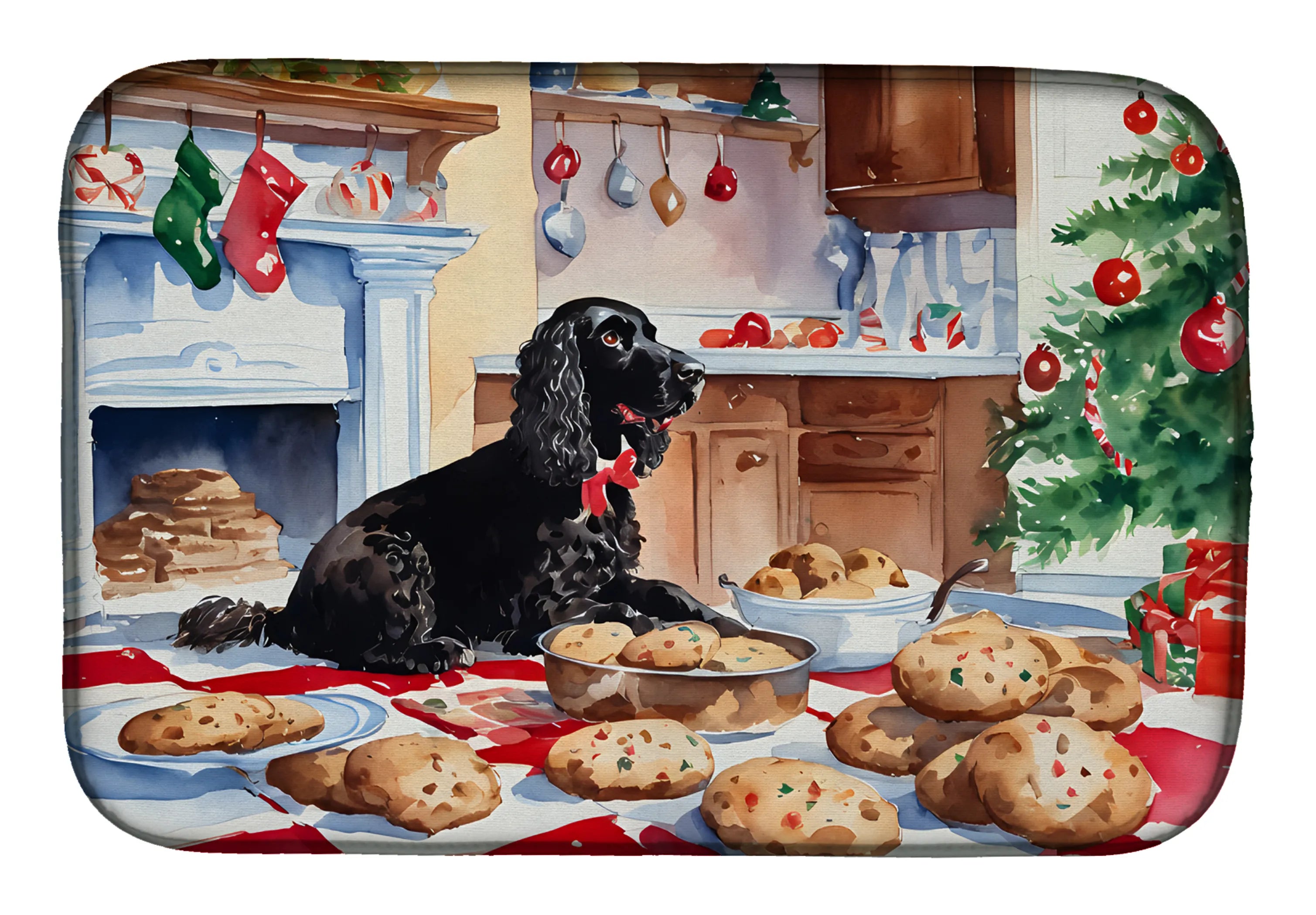 Christmas Cookies Dish Drying Mat - Size: 14  X 21" | Pack Of: 1 | Collection name: Christmas cookies