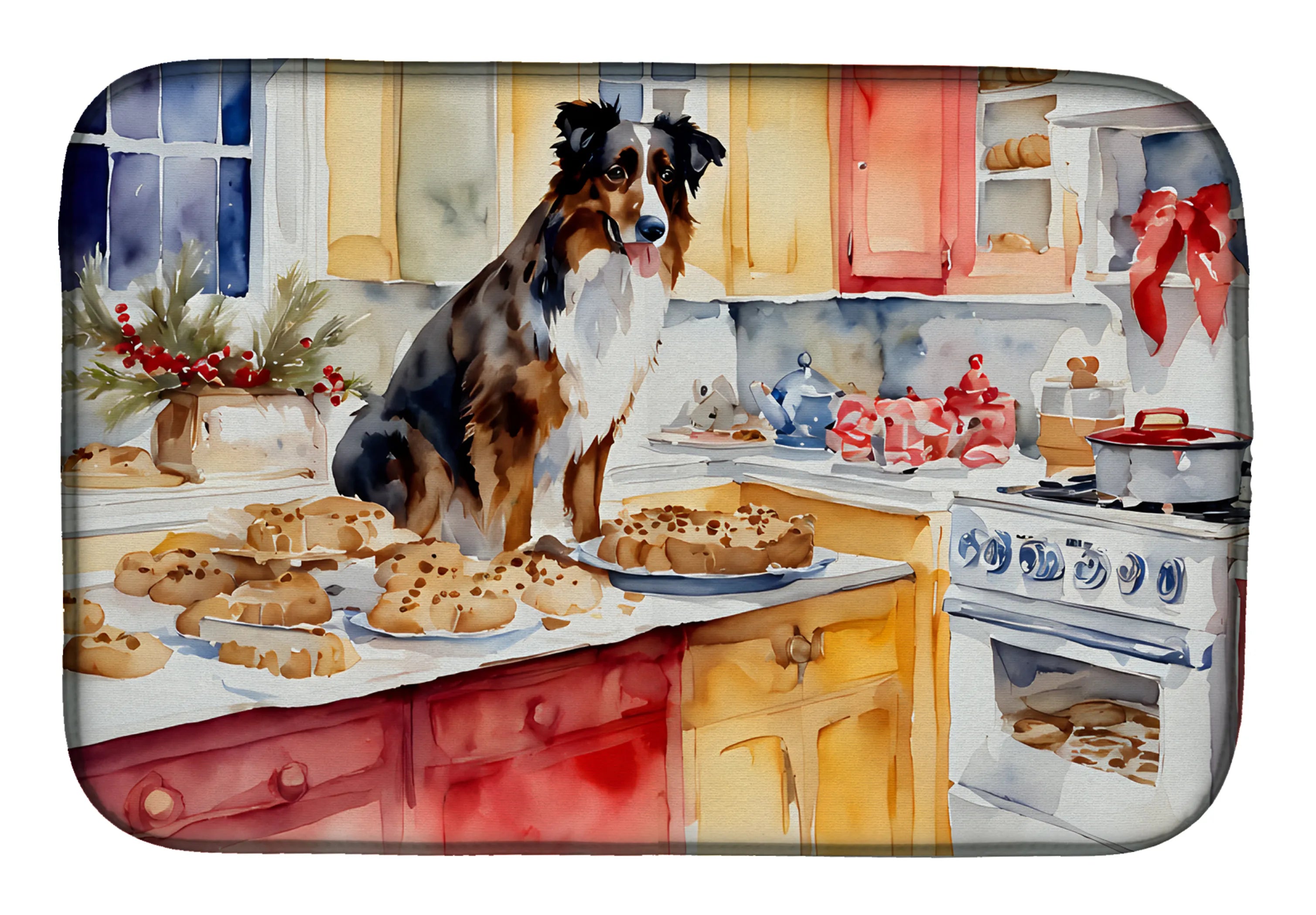 Christmas Cookies Dish Drying Mat - Size: 14  X 21" | Pack Of: 1 | Collection name: Christmas cookies