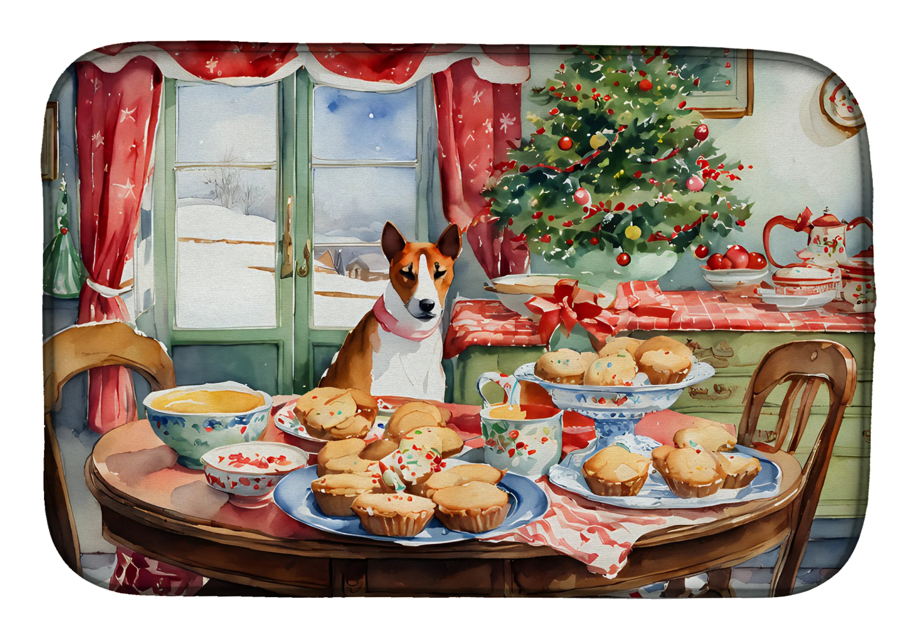 Christmas Cookies Dish Drying Mat - Size: 14  X 21" | Pack Of: 1 | Collection name: Christmas cookies