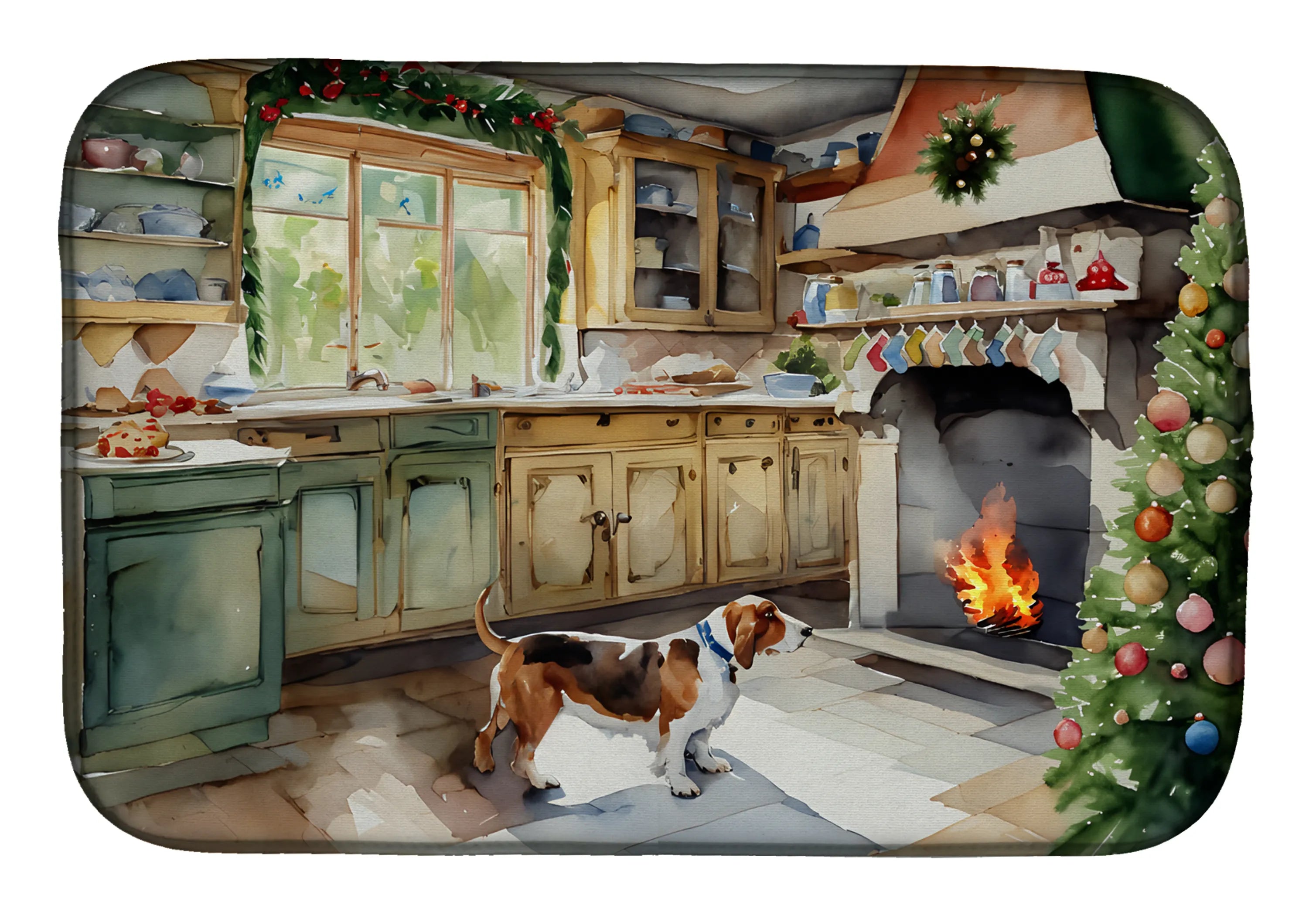 Christmas Cookies Dish Drying Mat - Size: 14  X 21" | Pack Of: 1 | Collection name: Christmas cookies