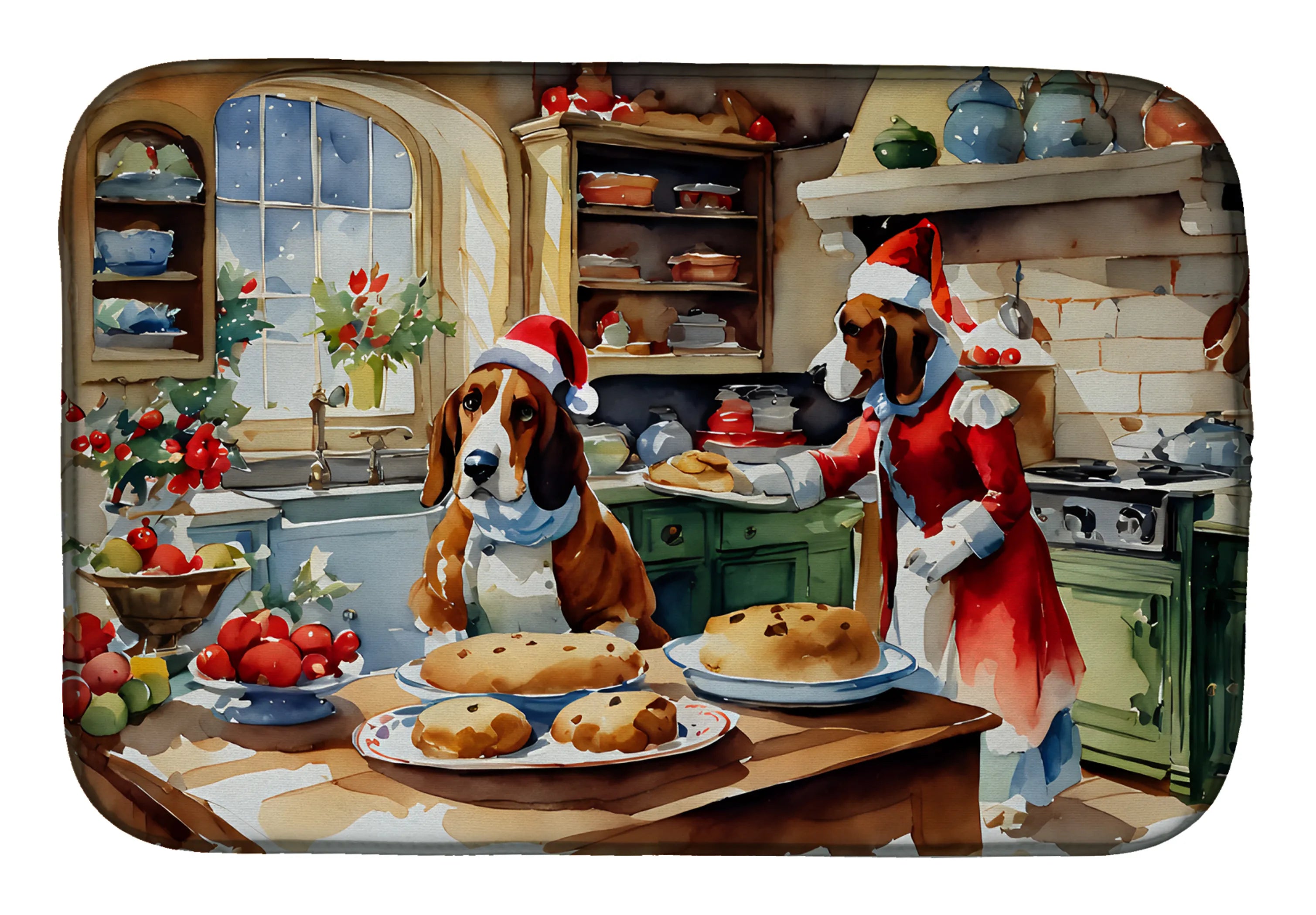 Christmas Cookies Dish Drying Mat - Size: 14  X 21" | Pack Of: 1 | Collection name: Christmas cookies