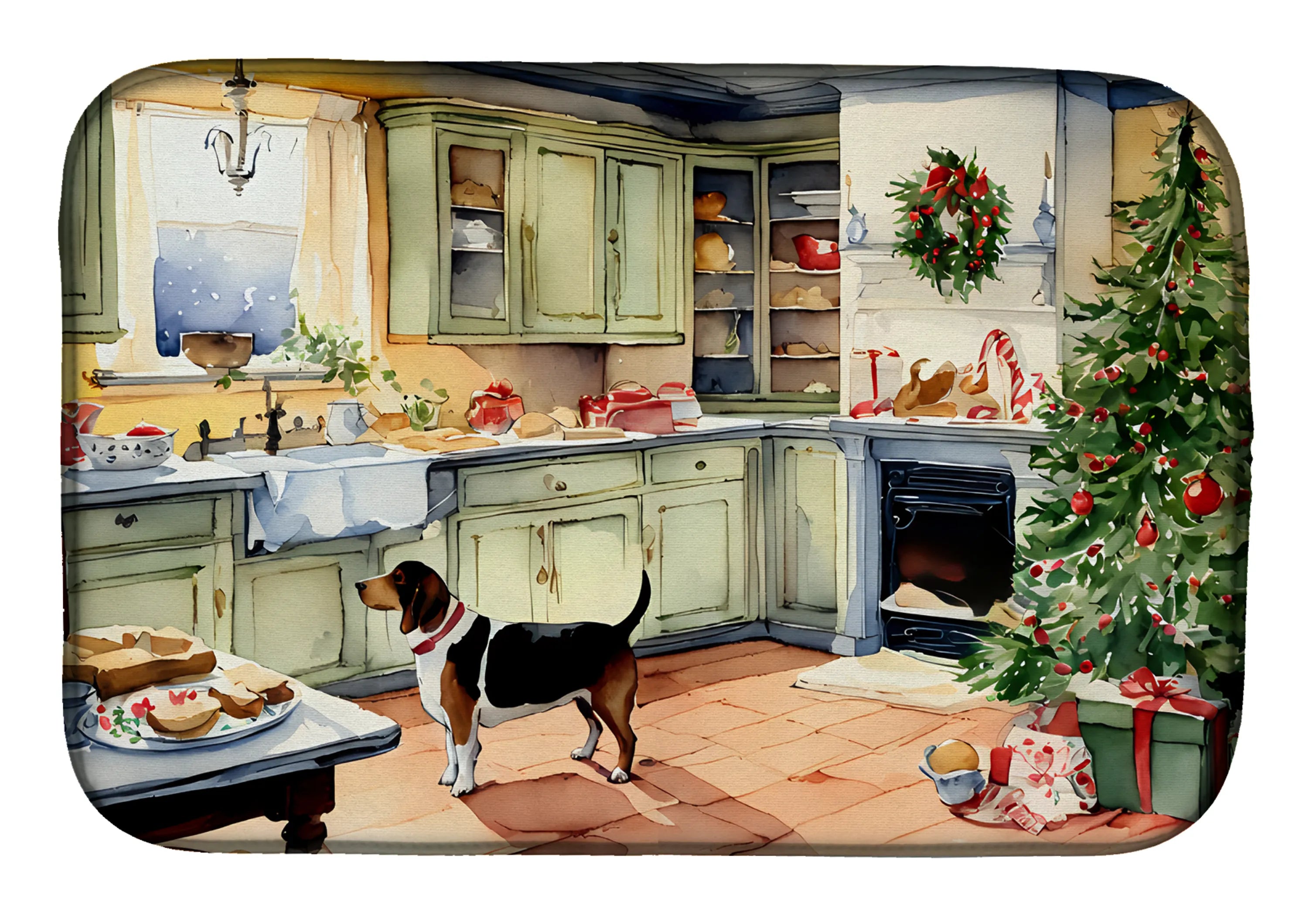Christmas Cookies Dish Drying Mat - Size: 14  X 21" | Pack Of: 1 | Collection name: Christmas cookies