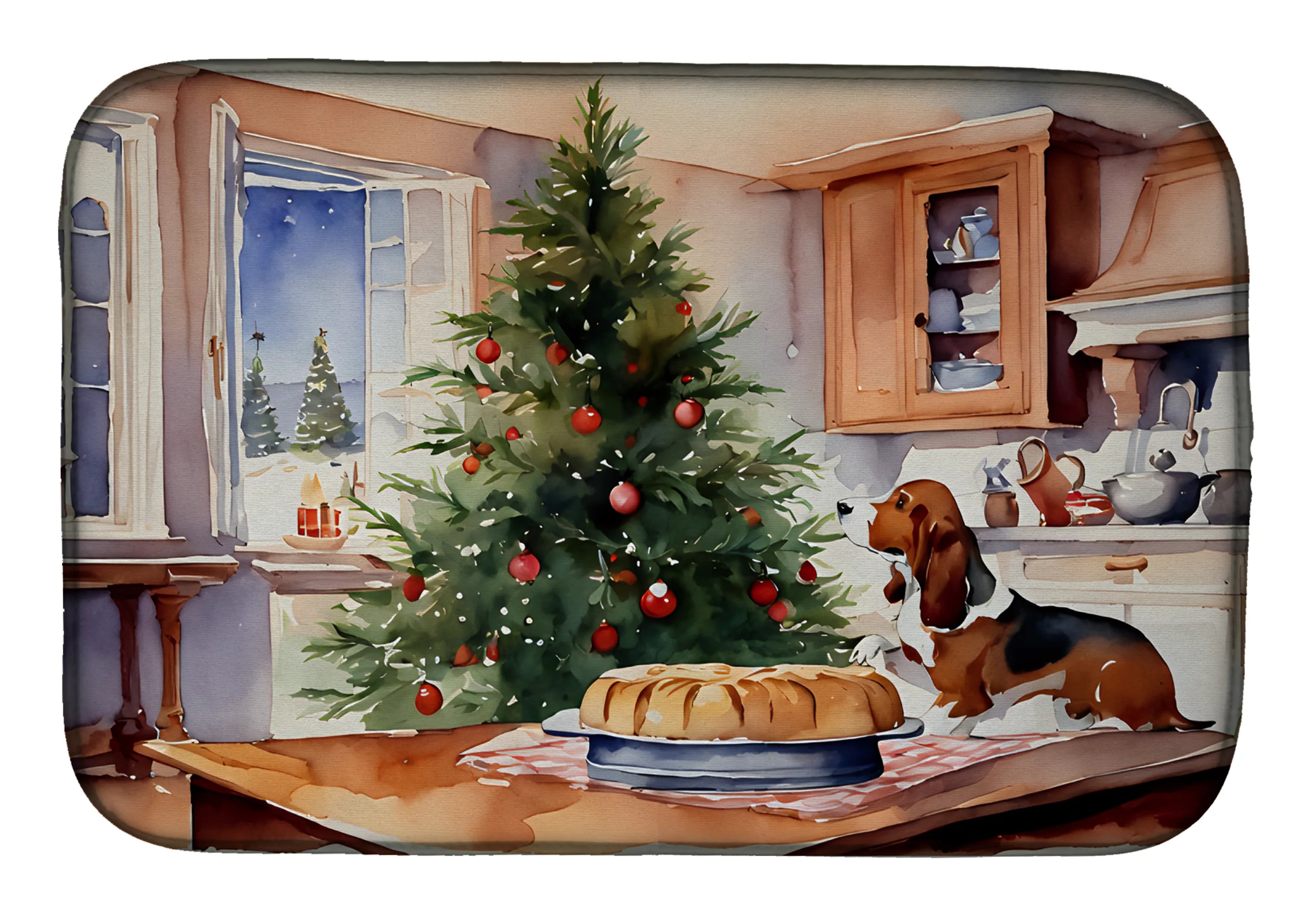 Christmas Cookies Dish Drying Mat - Size: 14  X 21" | Pack Of: 1 | Collection name: Christmas cookies