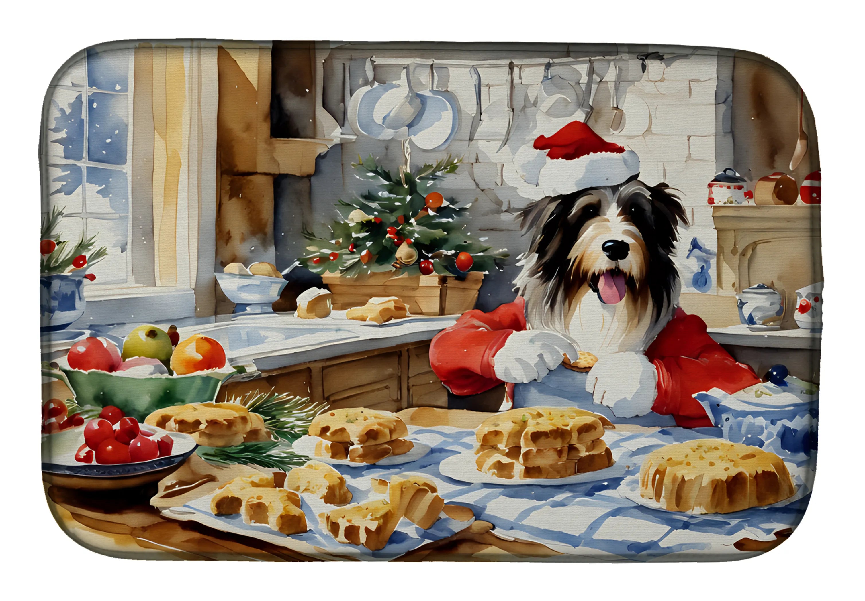 Christmas Cookies Dish Drying Mat - Size: 14  X 21" | Pack Of: 1 | Collection name: Christmas cookies
