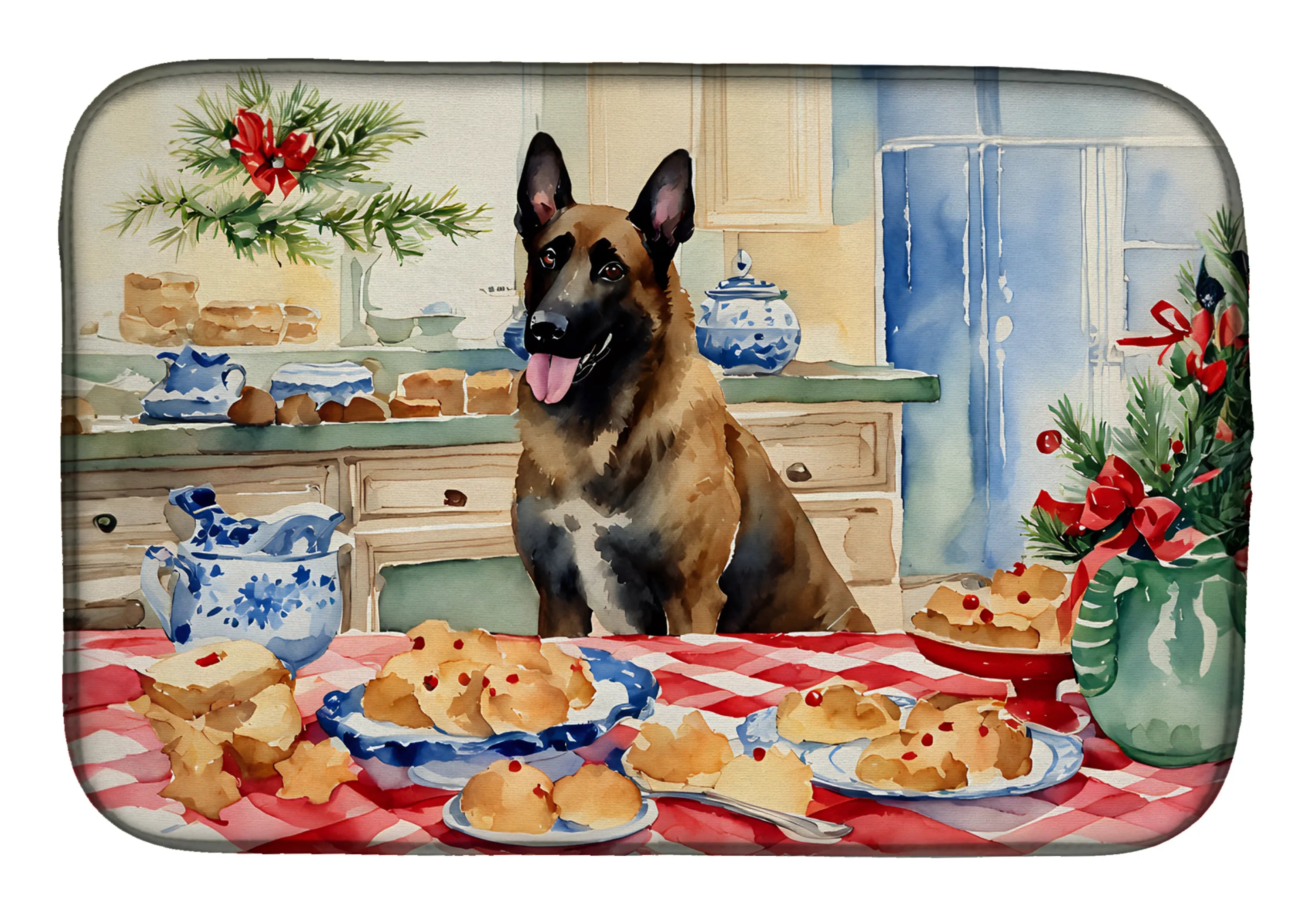 Christmas Cookies Dish Drying Mat - Size: 14  X 21" | Pack Of: 1 | Collection name: Christmas cookies