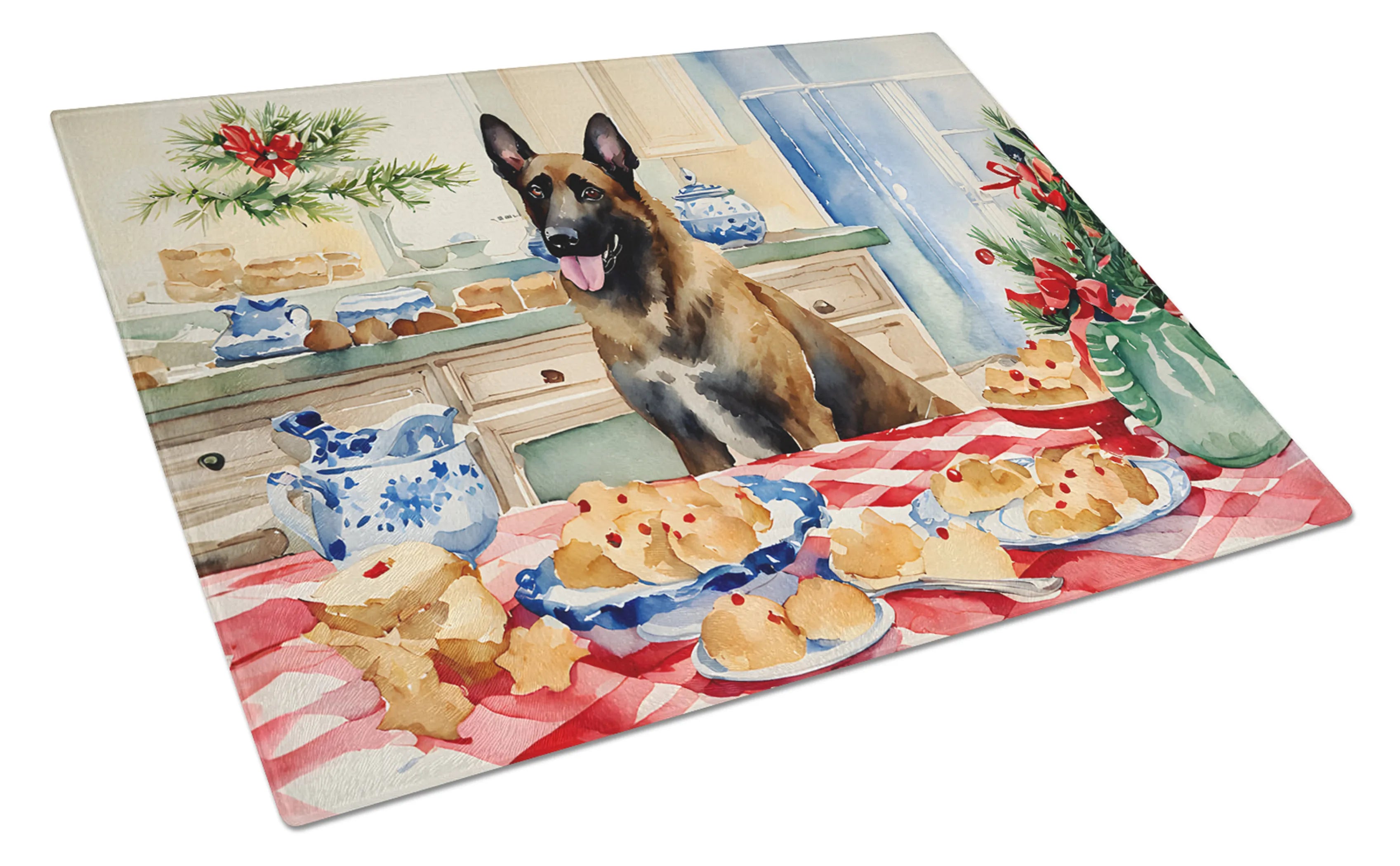 Christmas Cookies Glass Cutting Board - Size: LARGE | Pack Of: 1 | Collection name: Christmas cookies