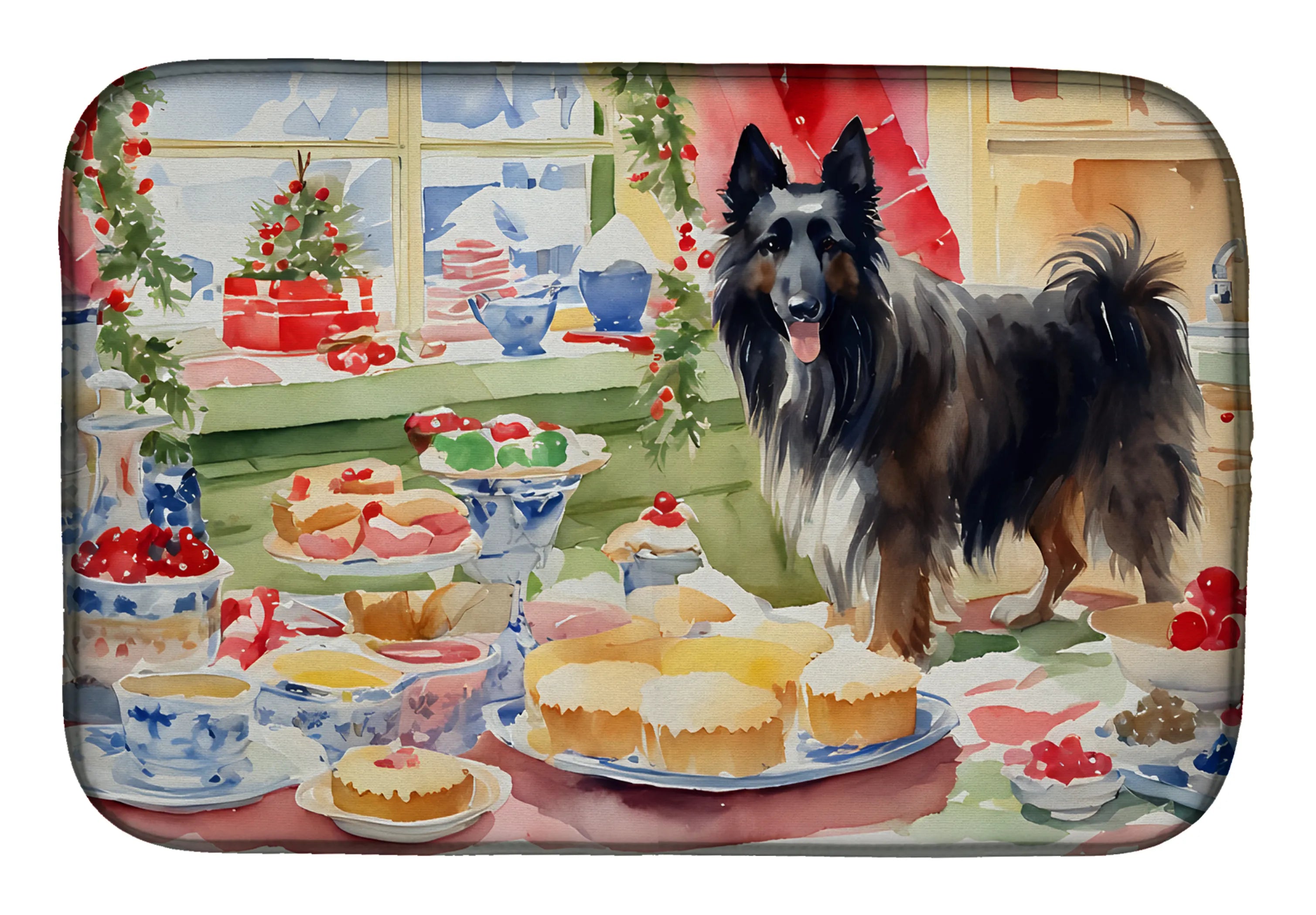 Christmas Cookies Dish Drying Mat - Size: 14  X 21" | Pack Of: 1 | Collection name: Christmas cookies