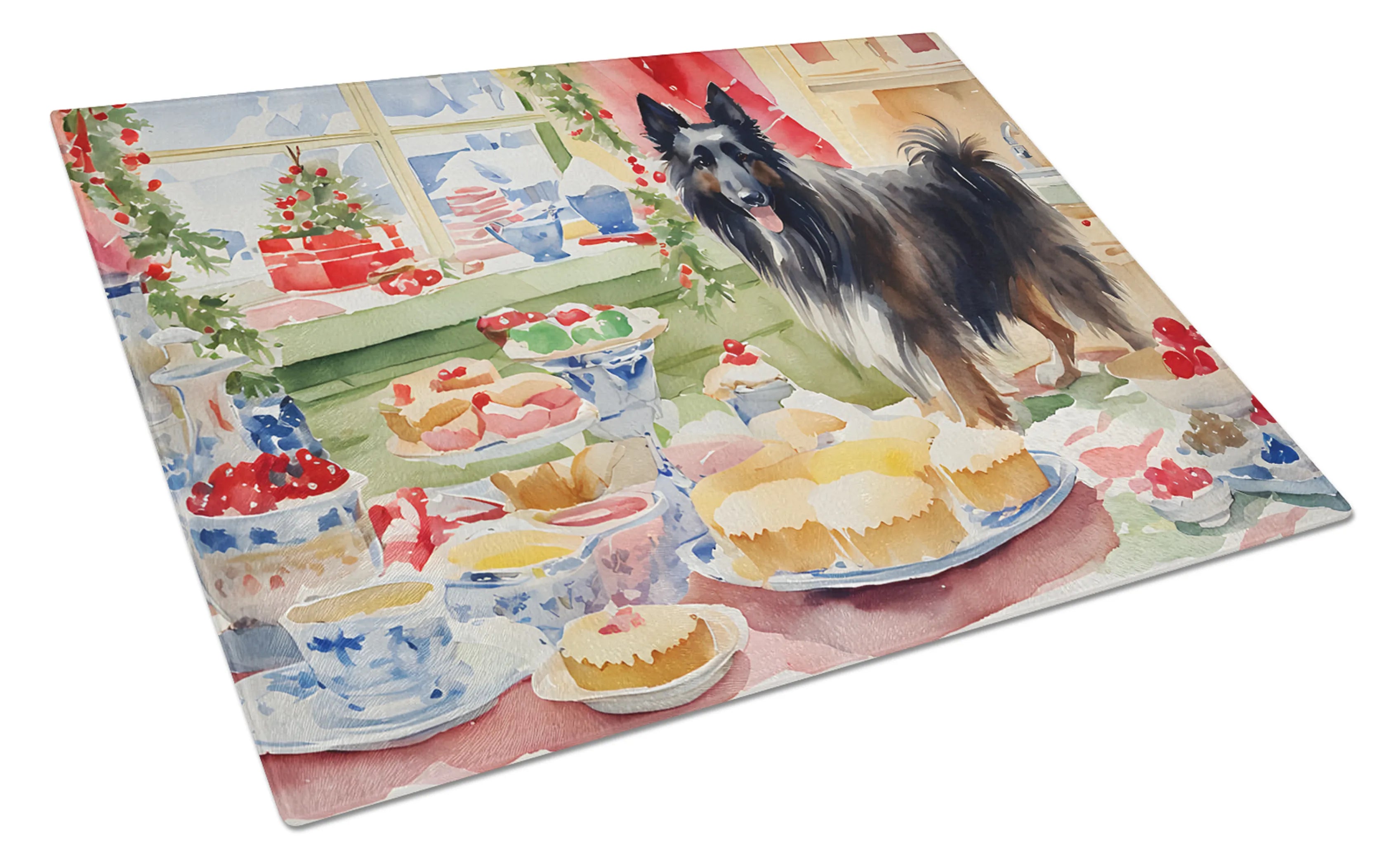 Christmas Cookies Glass Cutting Board - Size: LARGE | Pack Of: 1 | Collection name: Christmas cookies