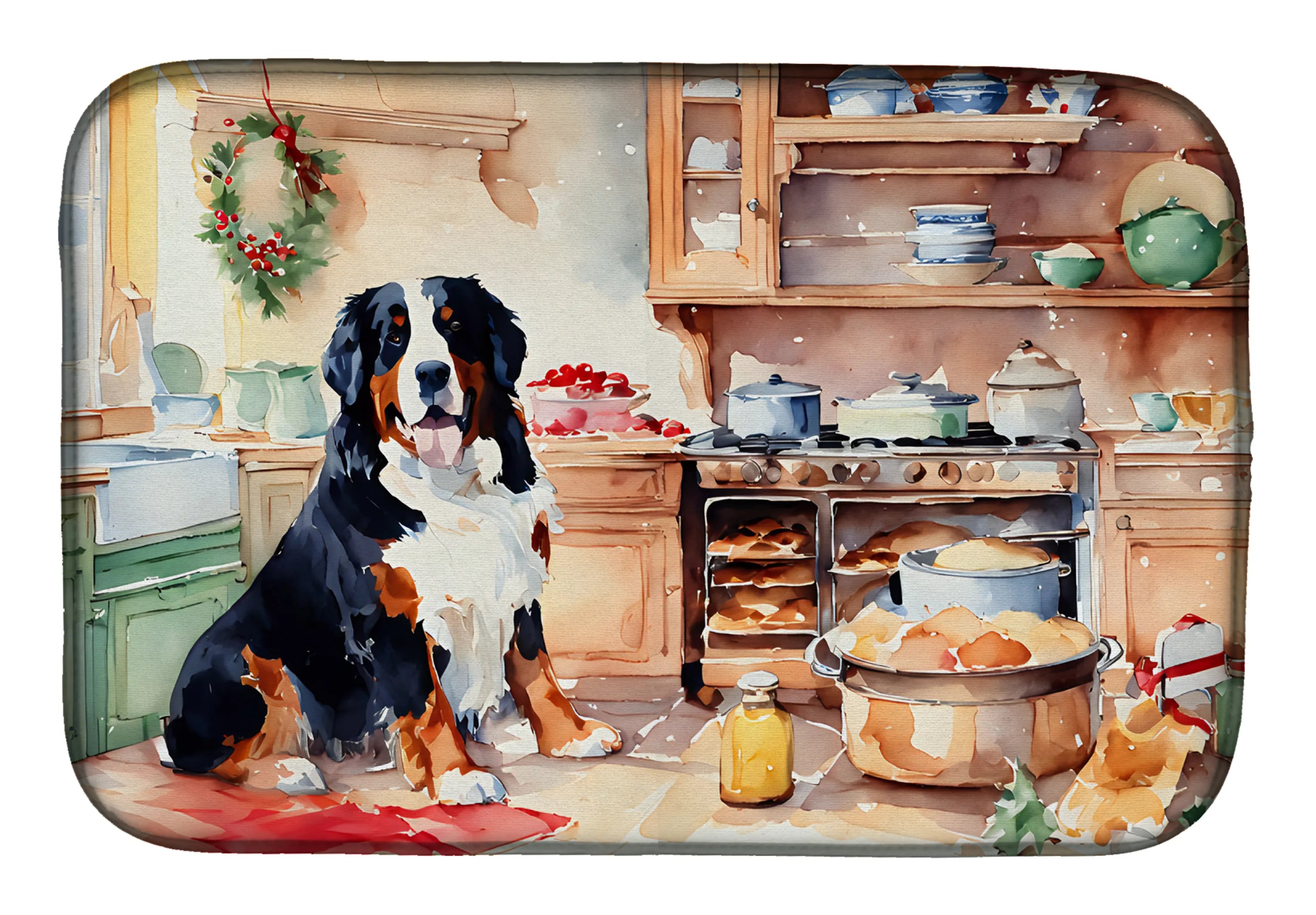 Christmas Cookies Dish Drying Mat - Size: 14  X 21" | Pack Of: 1 | Collection name: Christmas cookies
