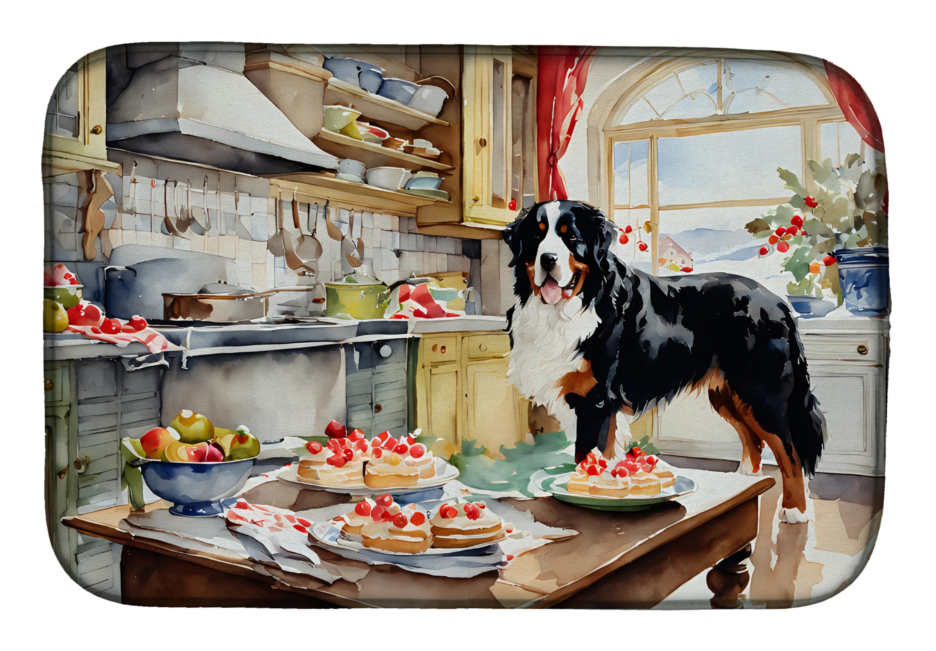Christmas Cookies Dish Drying Mat - Size: 14  X 21" | Pack Of: 1 | Collection name: Christmas cookies