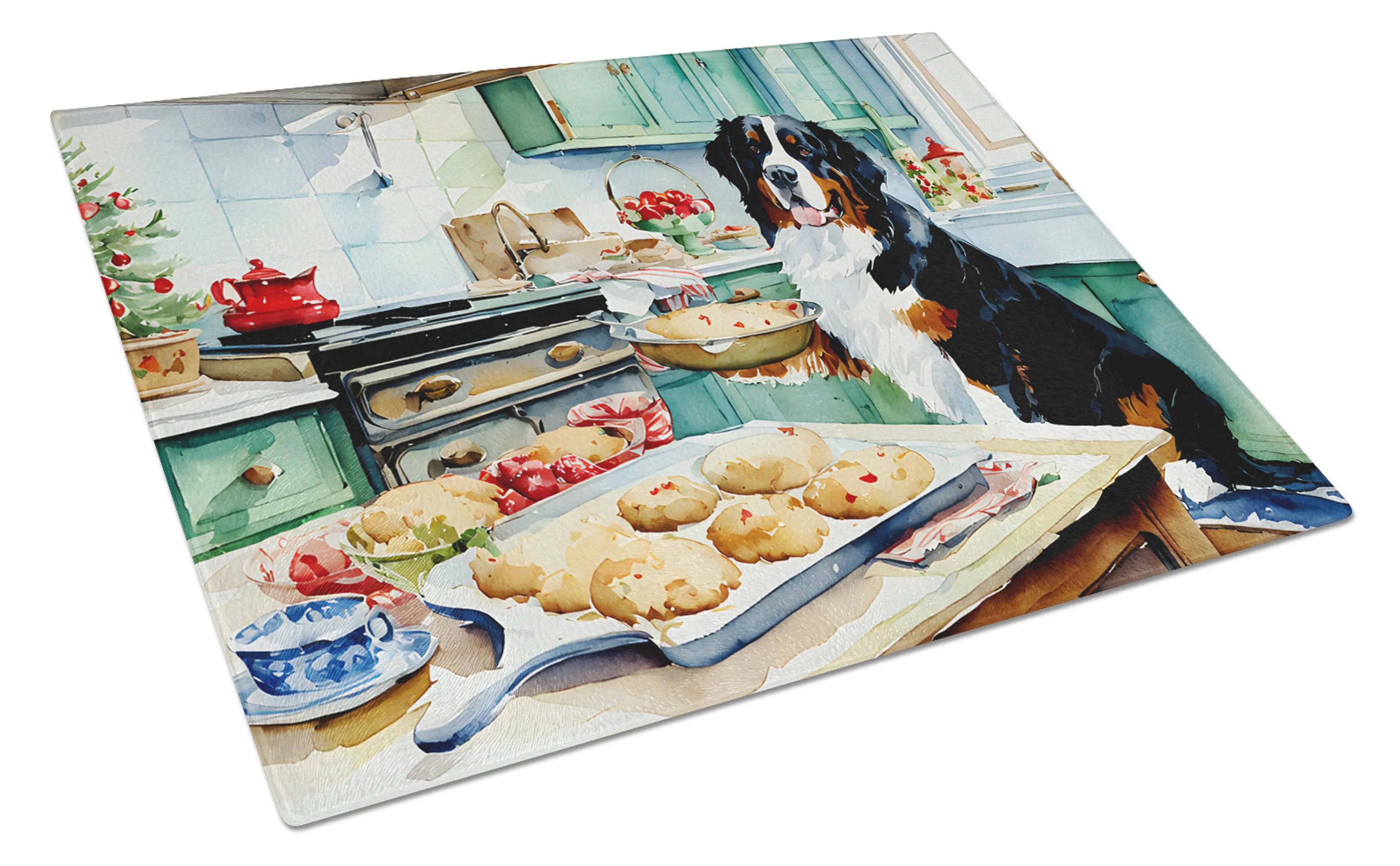 Christmas Cookies Glass Cutting Board - Size: LARGE | Pack Of: 1 | Collection name: Christmas cookies