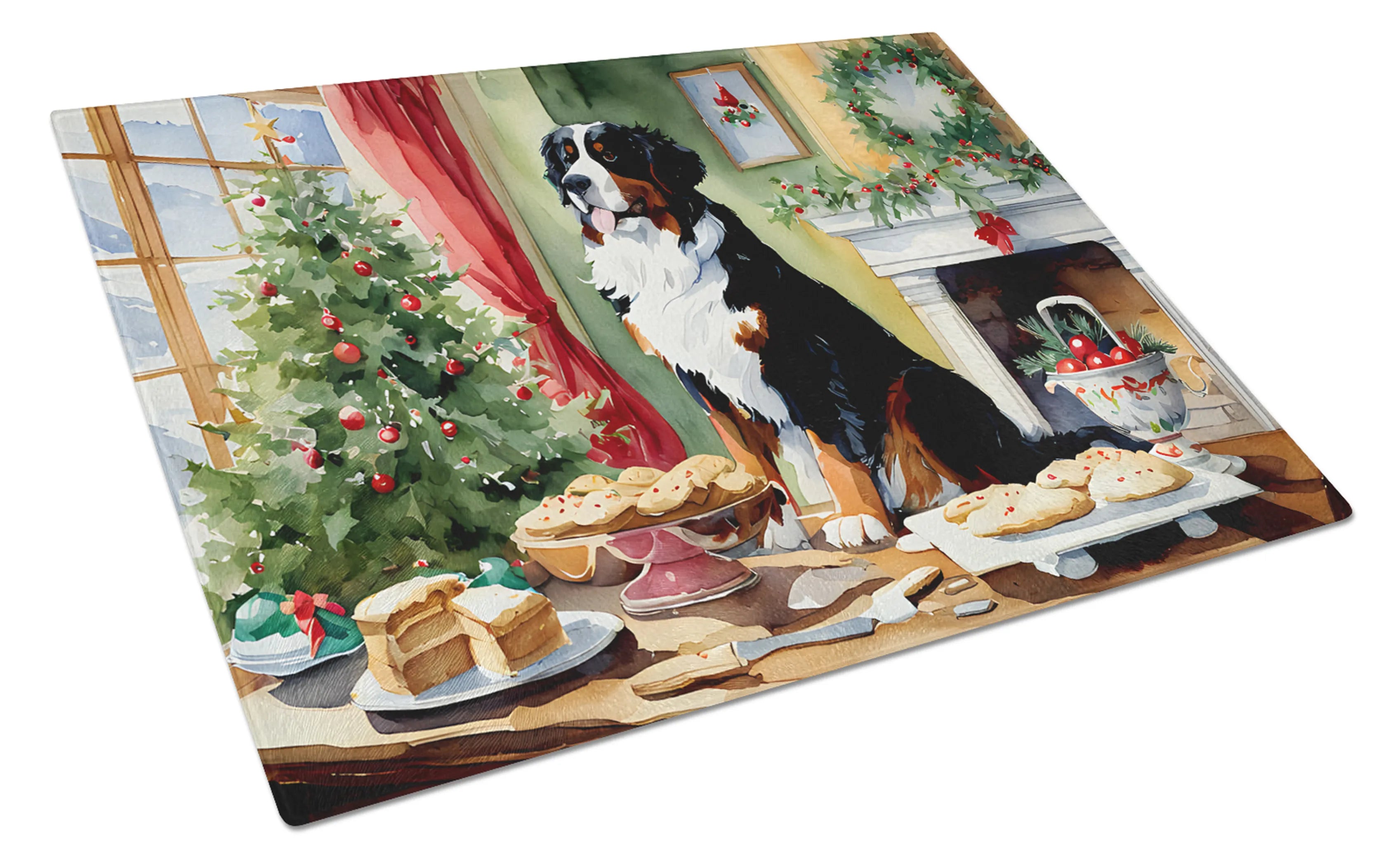 Christmas Cookies Glass Cutting Board - Size: LARGE | Pack Of: 1 | Collection name: Christmas cookies