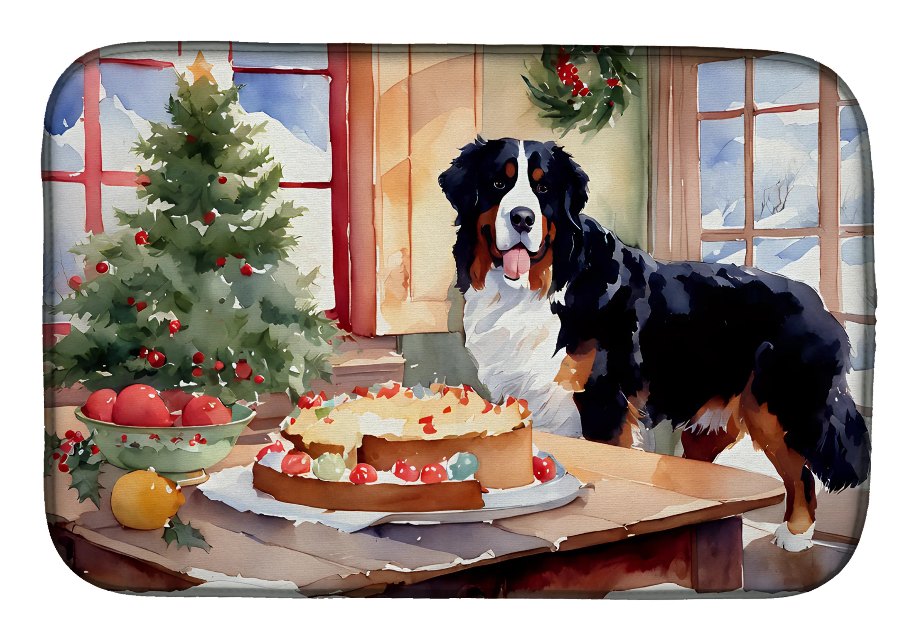 Christmas Cookies Dish Drying Mat - Size: 14  X 21" | Pack Of: 1 | Collection name: Christmas cookies