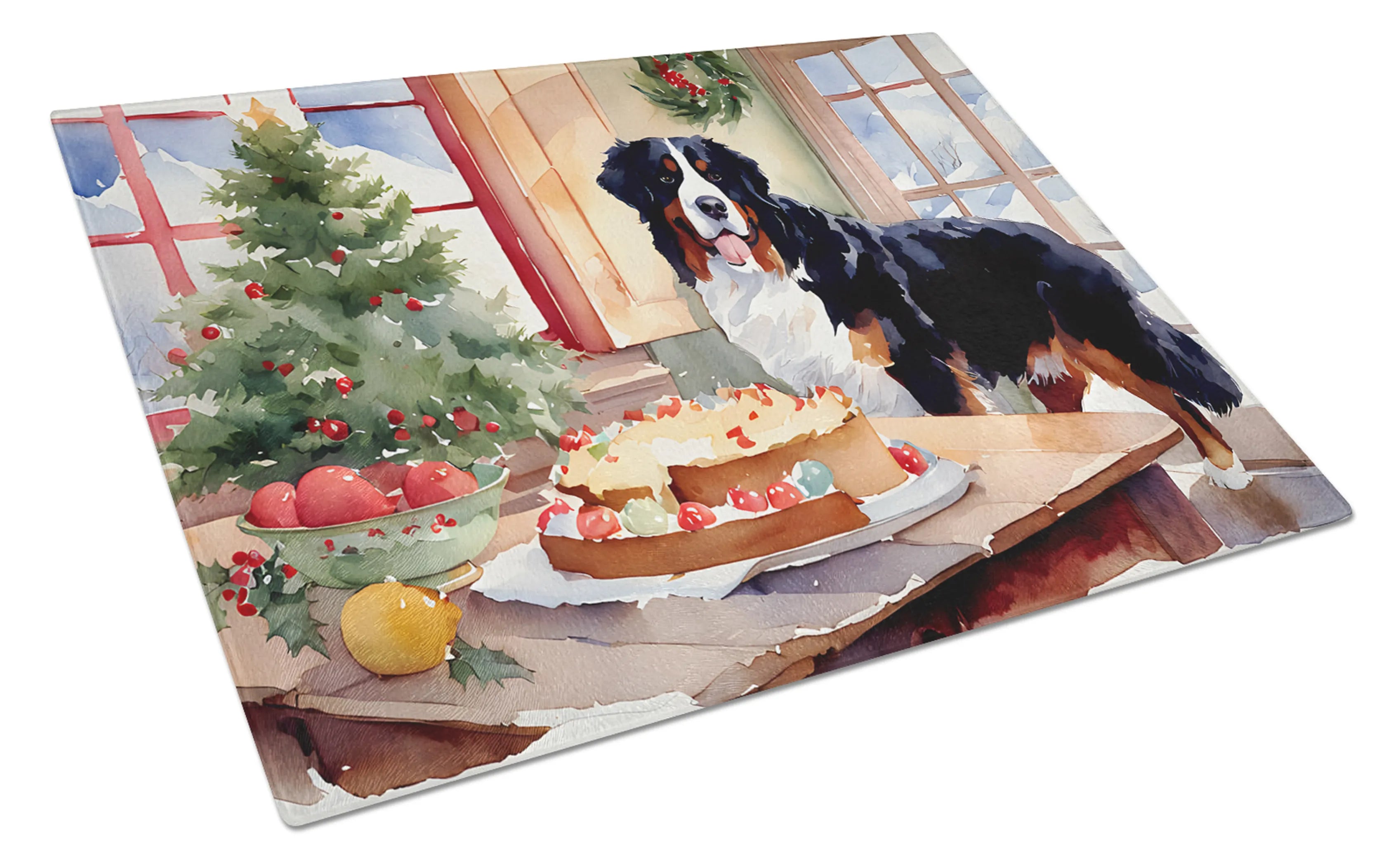 Christmas Cookies Glass Cutting Board - Size: LARGE | Pack Of: 1 | Collection name: Christmas cookies