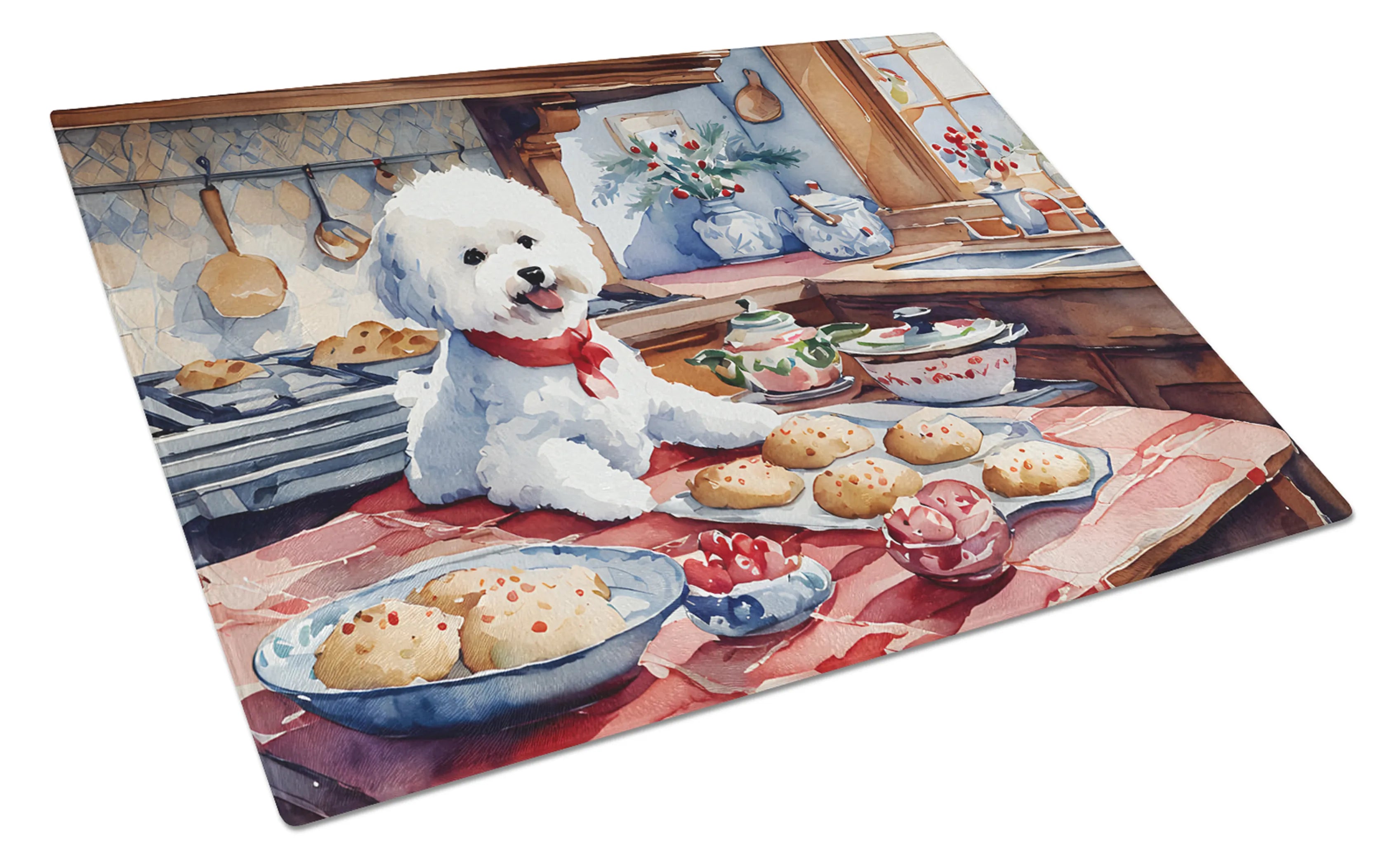 Christmas Cookies Glass Cutting Board - Size: LARGE | Pack Of: 1 | Collection name: Christmas cookies